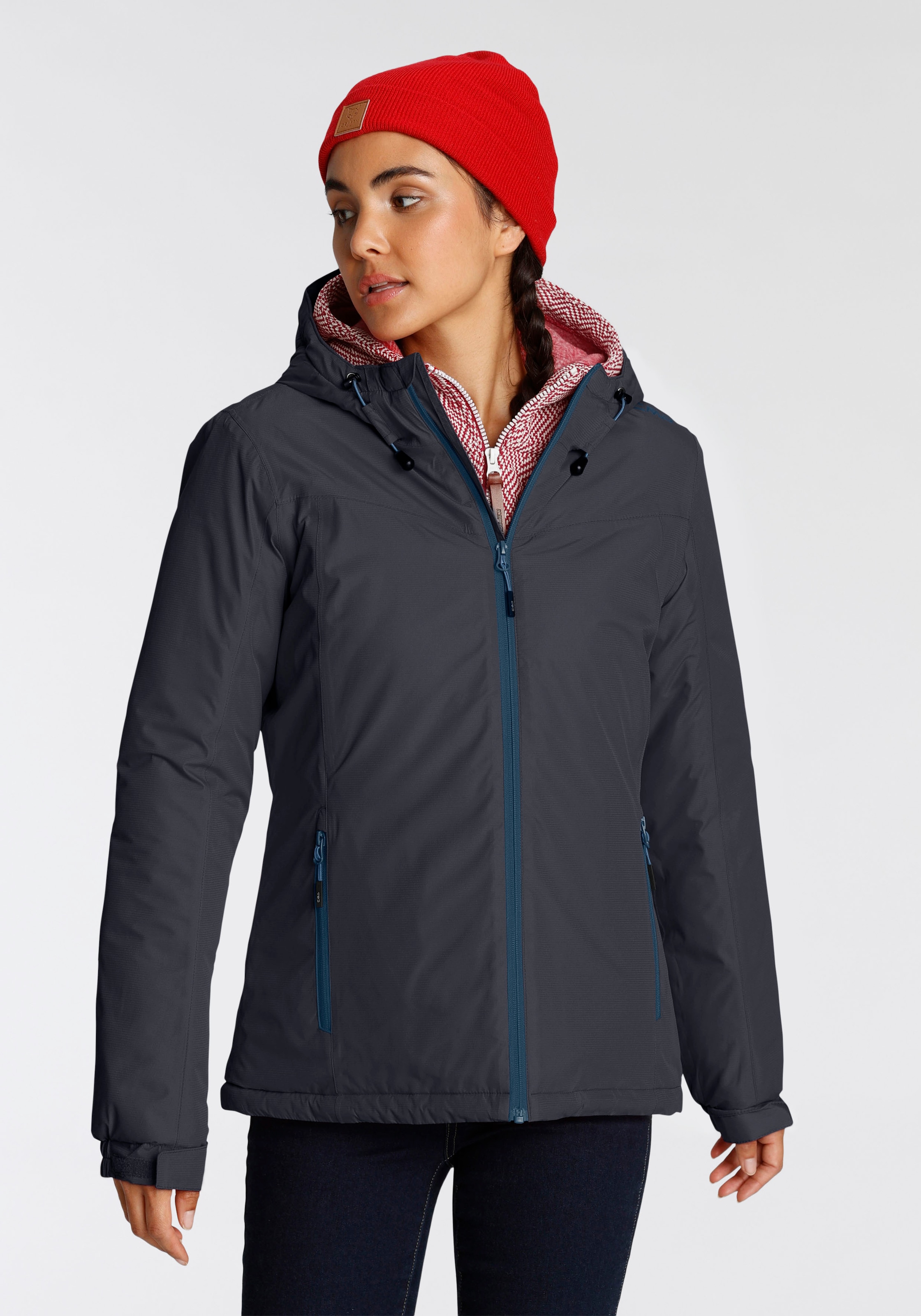 CMP Funktionsjacke »WOMAN JACKET FIX HOOD«, mit Kapuze, Winddicht & Wasserabweisend & Atmungsaktiv