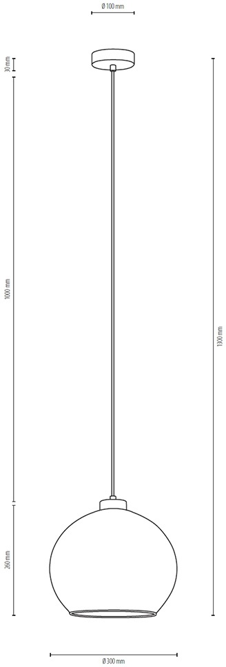 BRITOP LIGHTING Pendelleuchte »LAGUNA«, 1 flammig, Leuchtmittel E27 | Leuchtmittel wechselbar-ohne Leuchtmittel, Naturprodukt aus Eichenholz, Nachhaltig, Hochwertiger Glasschirm