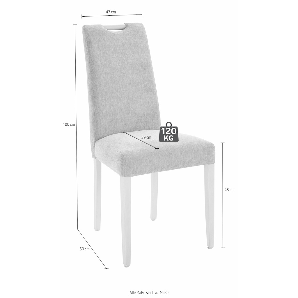 INOSIGN Esszimmerstuhl »Moldau«, (Set), 2 St., Webstoff