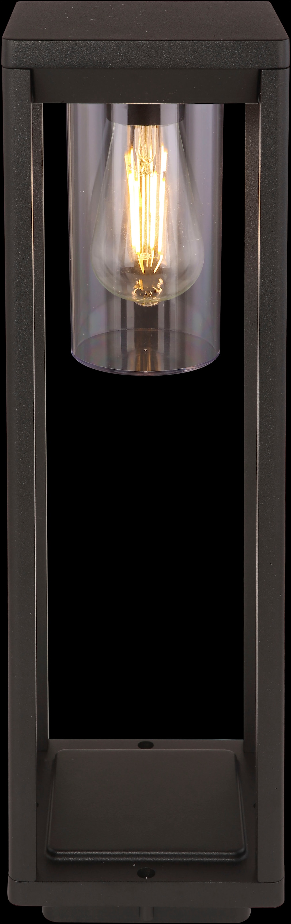 GLOBO LIGHTING Außen-Stehlampe »CANDELA« E27 1 Stk. Außenleuchte Schwarz, Sockelleuchte, IP44, E27 LED 15W
