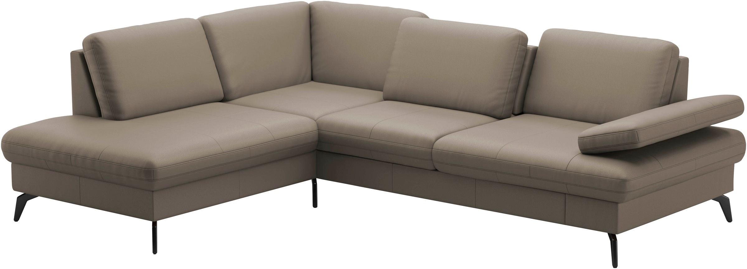 sit&more Ecksofa »Morris L-Form, inkl. Sitztiefenverstellung«, wahlweise mit Armteilverstellung, Bettfunktion & Bettkasten