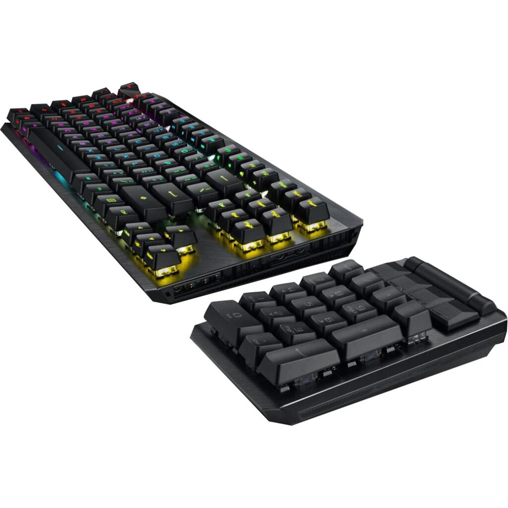 Asus Gaming-Tastatur »ROG Claymore II«, (Multimedia-Tasten-Handgelenkauflage-Funktionstasten-Lautstärkeregler-Ziffernblock)