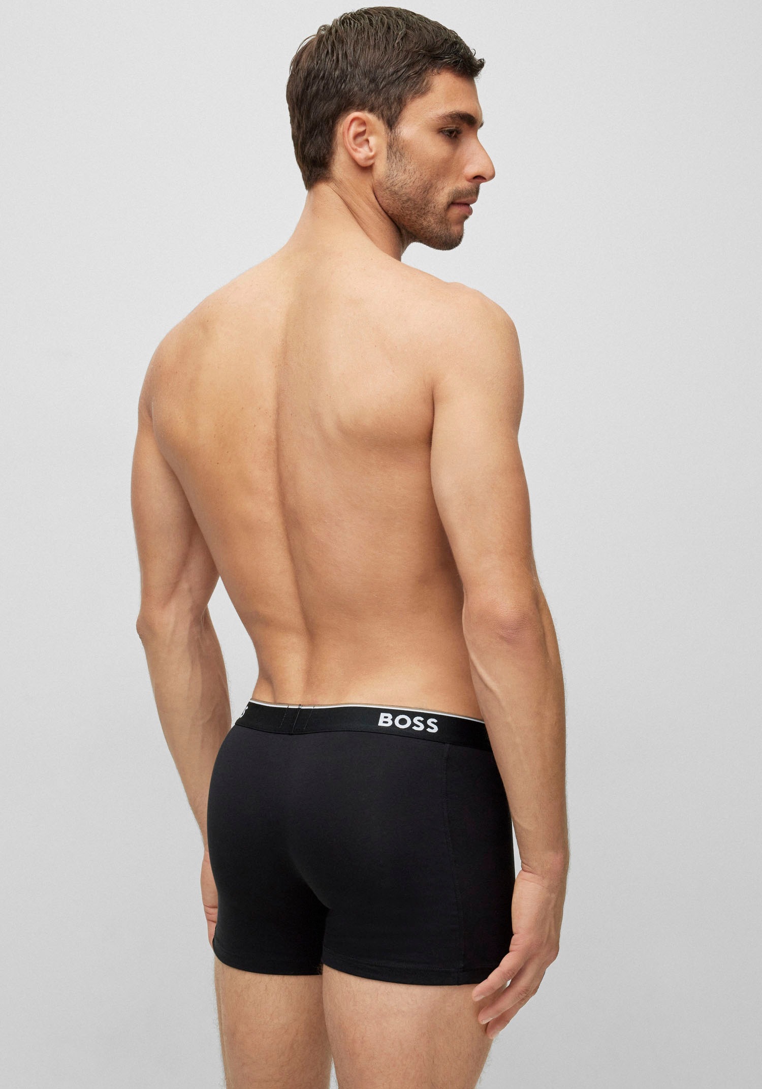 BOSS Langer Boxer »Brief 3 PACK«, mit farblich passendem Webbund