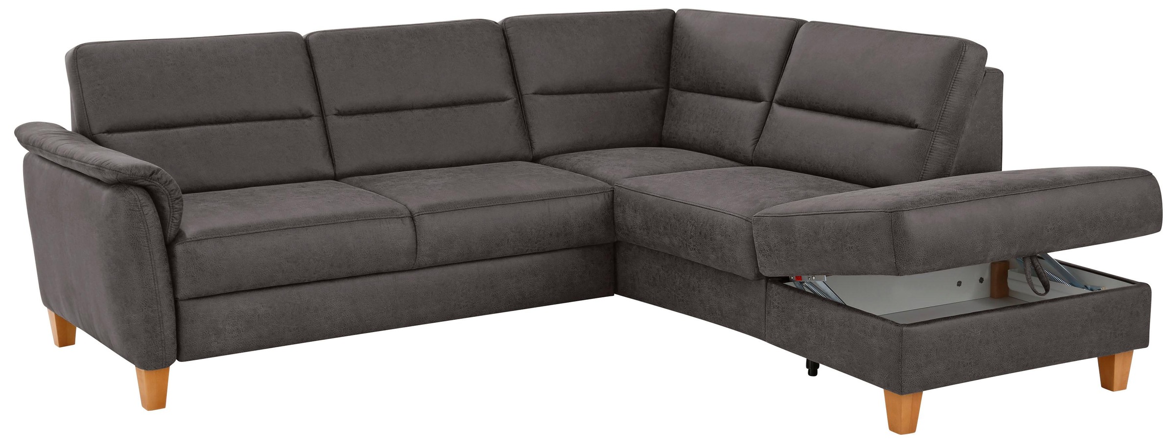 Home affaire Ecksofa »Palmera L-Form«, Federkern, wahlweise mit Bettfunktion und mit/ohne Stauraum