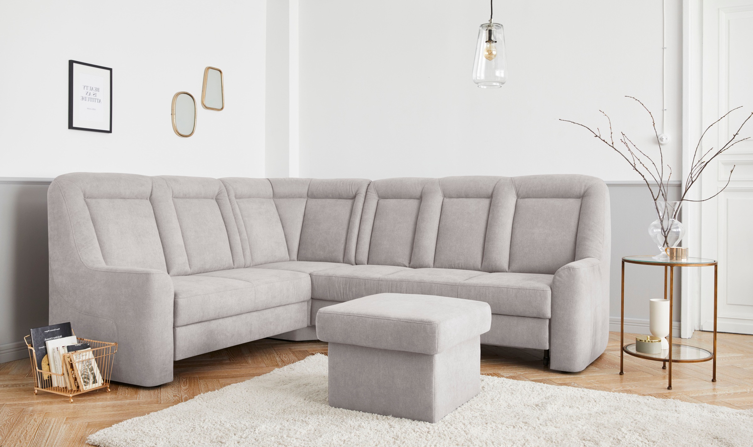 sit&more Ecksofa »Melissa L-Form«, klassisches Polsterprogramm, wahlweise B günstig online kaufen