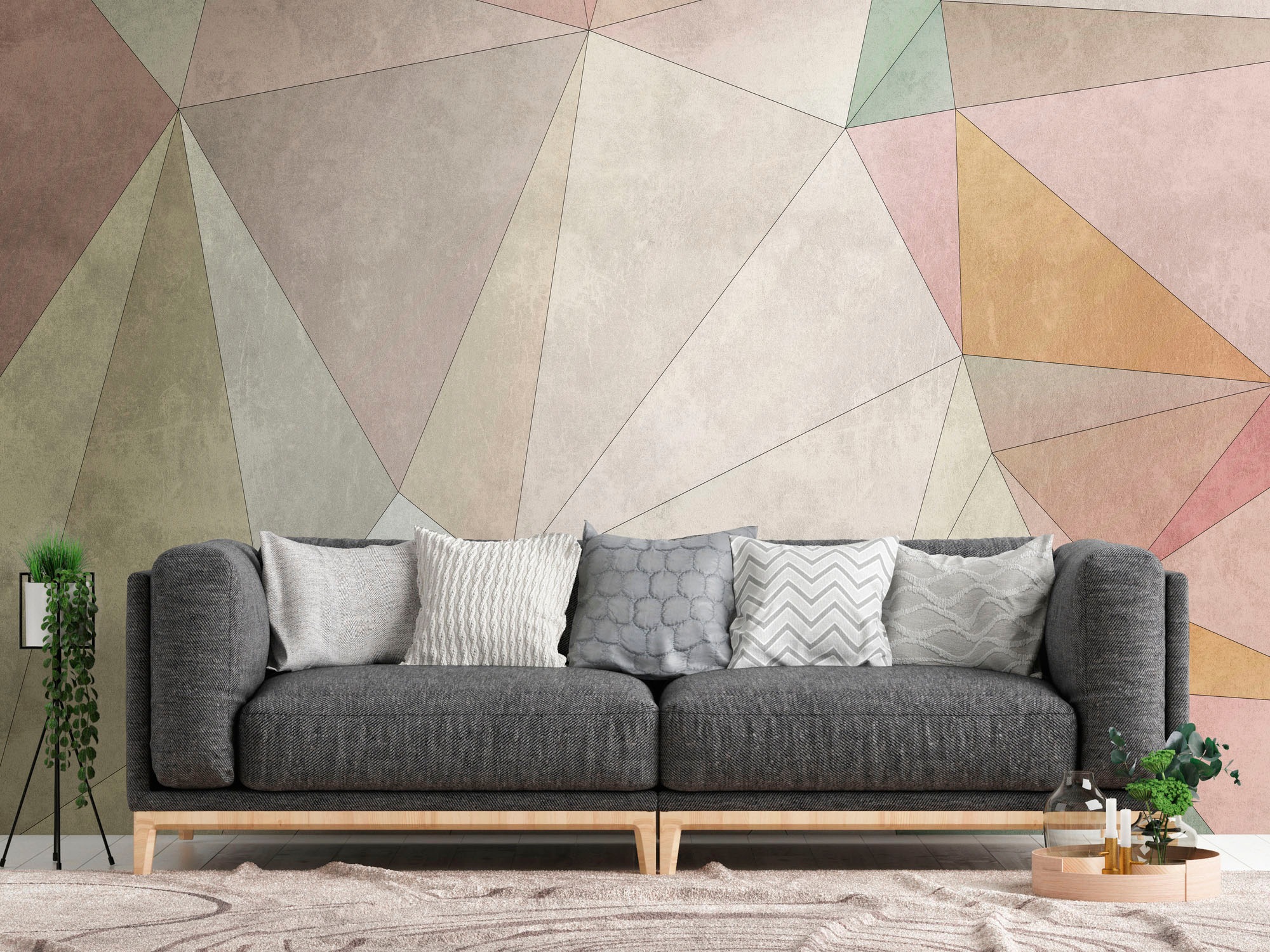 living walls Fototapete »The Wall«, geometrisch-grafisch-Motiv, Fototapete Modern Tapete Geometrisch Tapeten modern Design Wandtapete