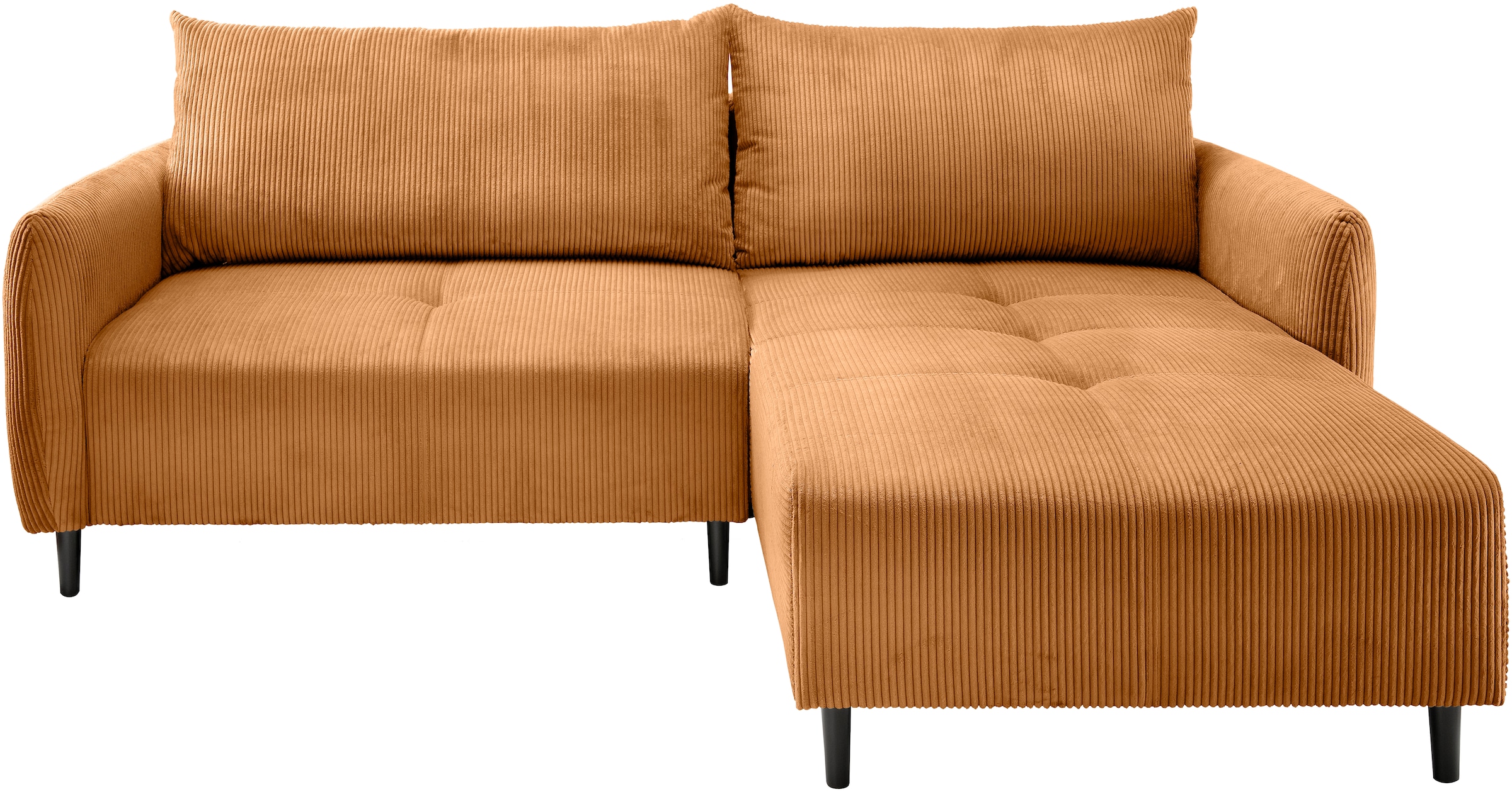 INOSIGN Ecksofa »Mara, L-Form, aktueller Cord Bezug und tolle Farben, schmale Armlehnen«, whlw. mit Bettfunktion,Recamiere links/rechts montierbar, Breite 238cm