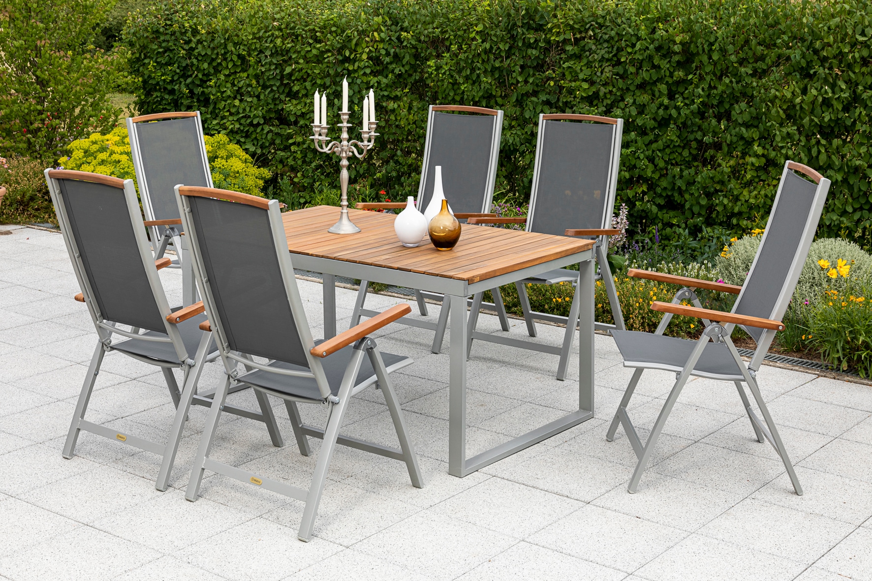 MERXX Garten-Essgruppe »»Siena«« Set, 5-fach verstellbare Rückenlehne, 7 St günstig online kaufen
