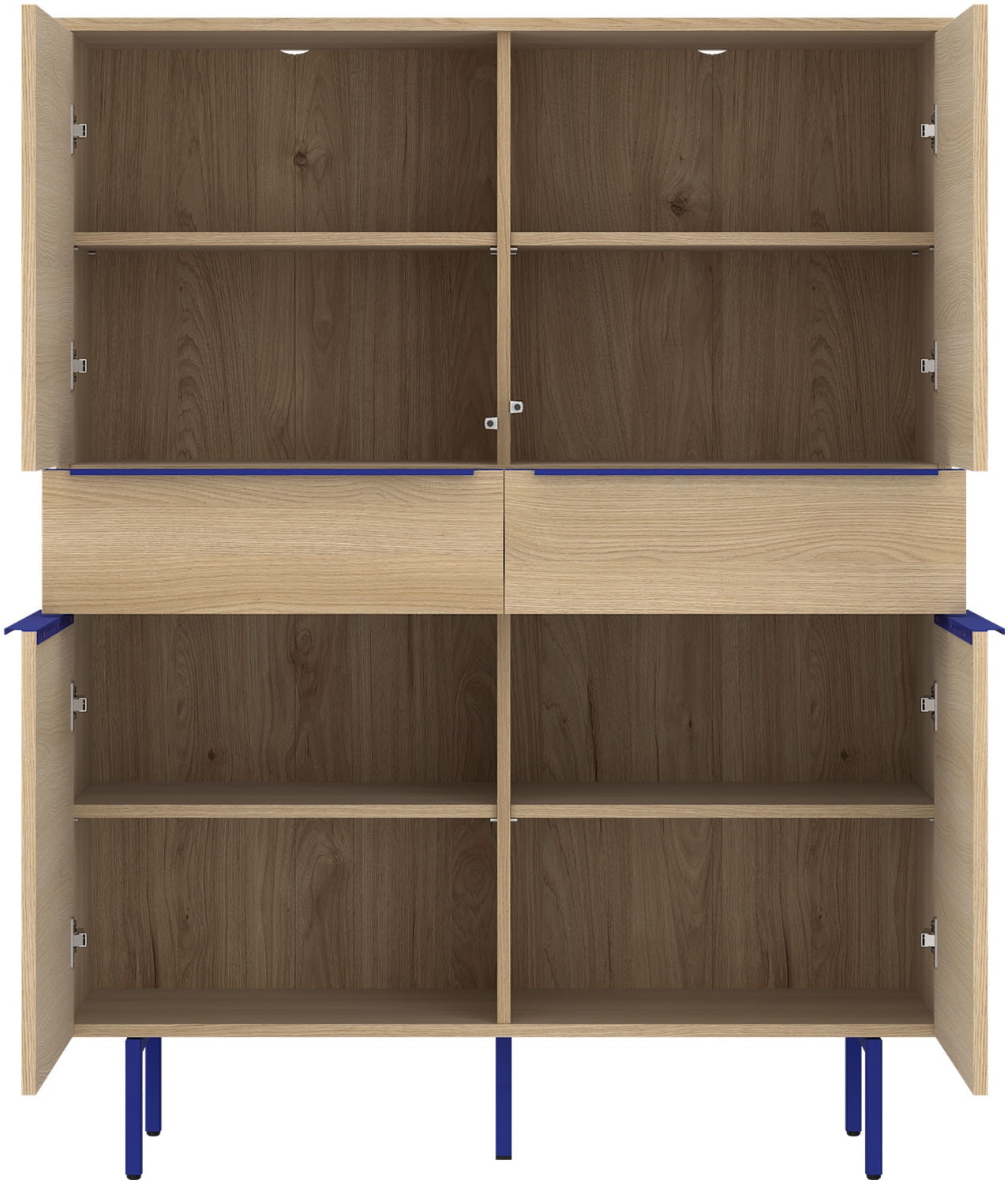 TOM TAILOR HOME Hochkommode Highboard, Breite 110 cm,4 Türen,2 Schubladen, viel Stauraum