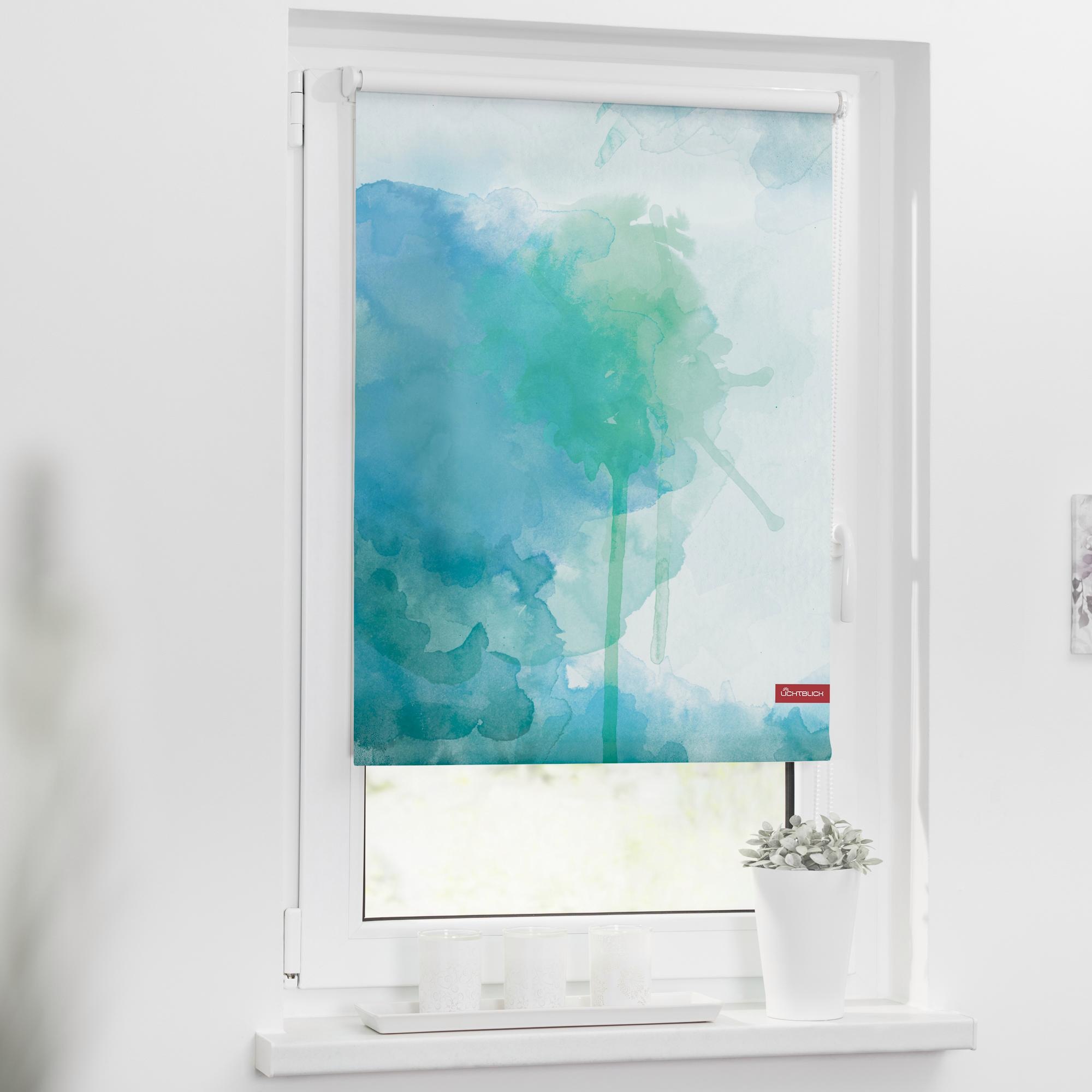 LICHTBLICK ORIGINAL Seitenzugrollo »Klemmfix Motiv Aquarell«, Lichtschutz, ohne Bohren, freihängend, bedruckt