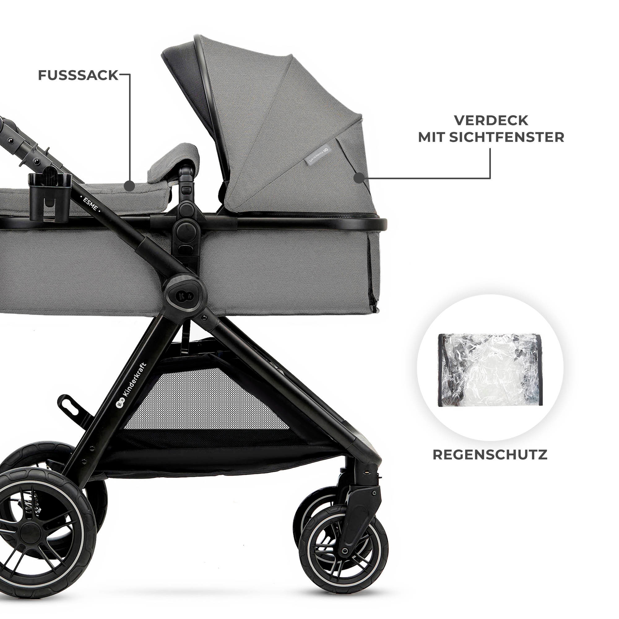 Kinderkraft Kombi-Kinderwagen »ESME 3IN1« 25 kg