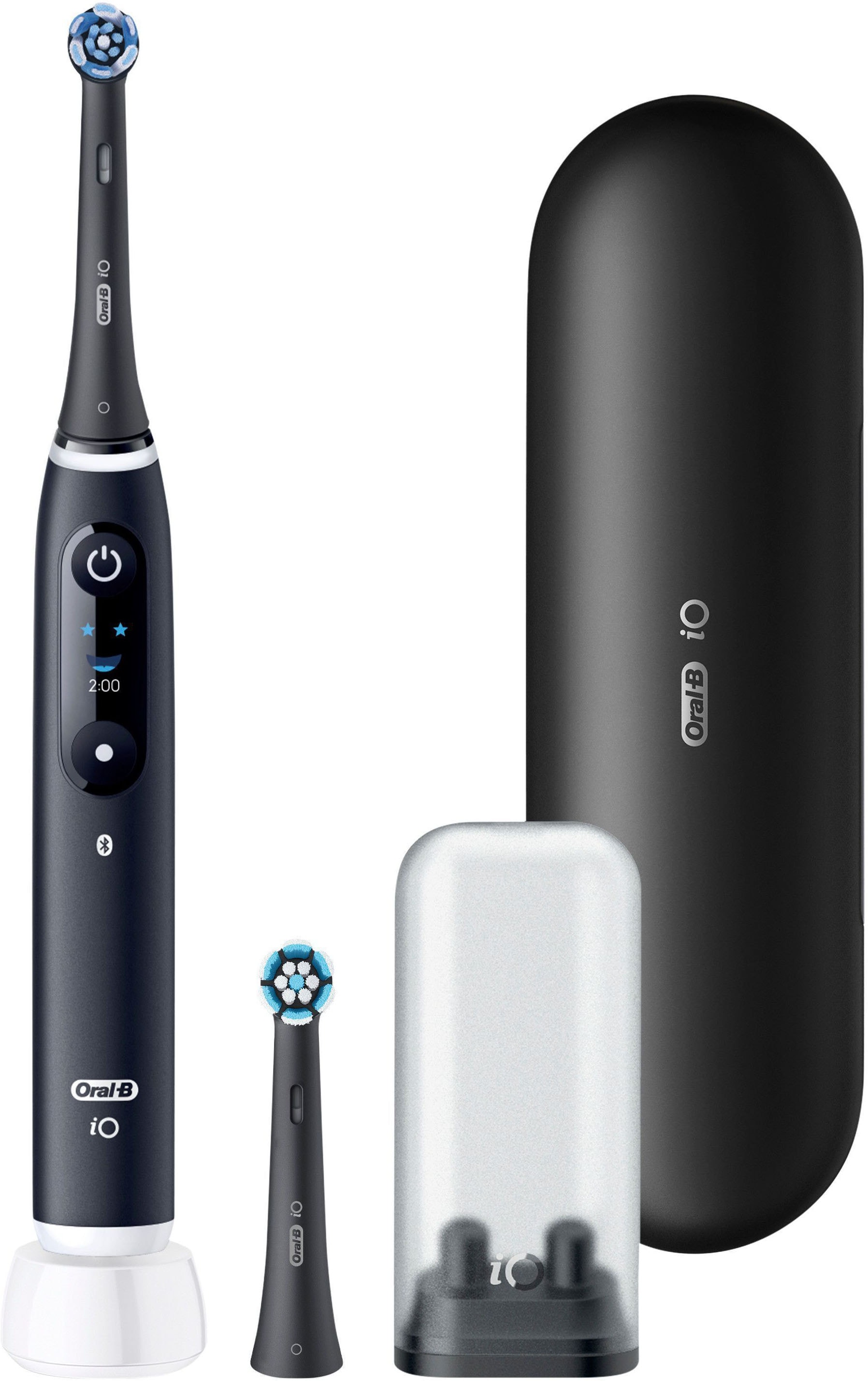 Oral-B Elektrische Zahnbürste »iO 6« 2 Stk. Aufsteckbürsten mit Magnet-Technologie, Display, 5 Putzmodi, Reiseetui