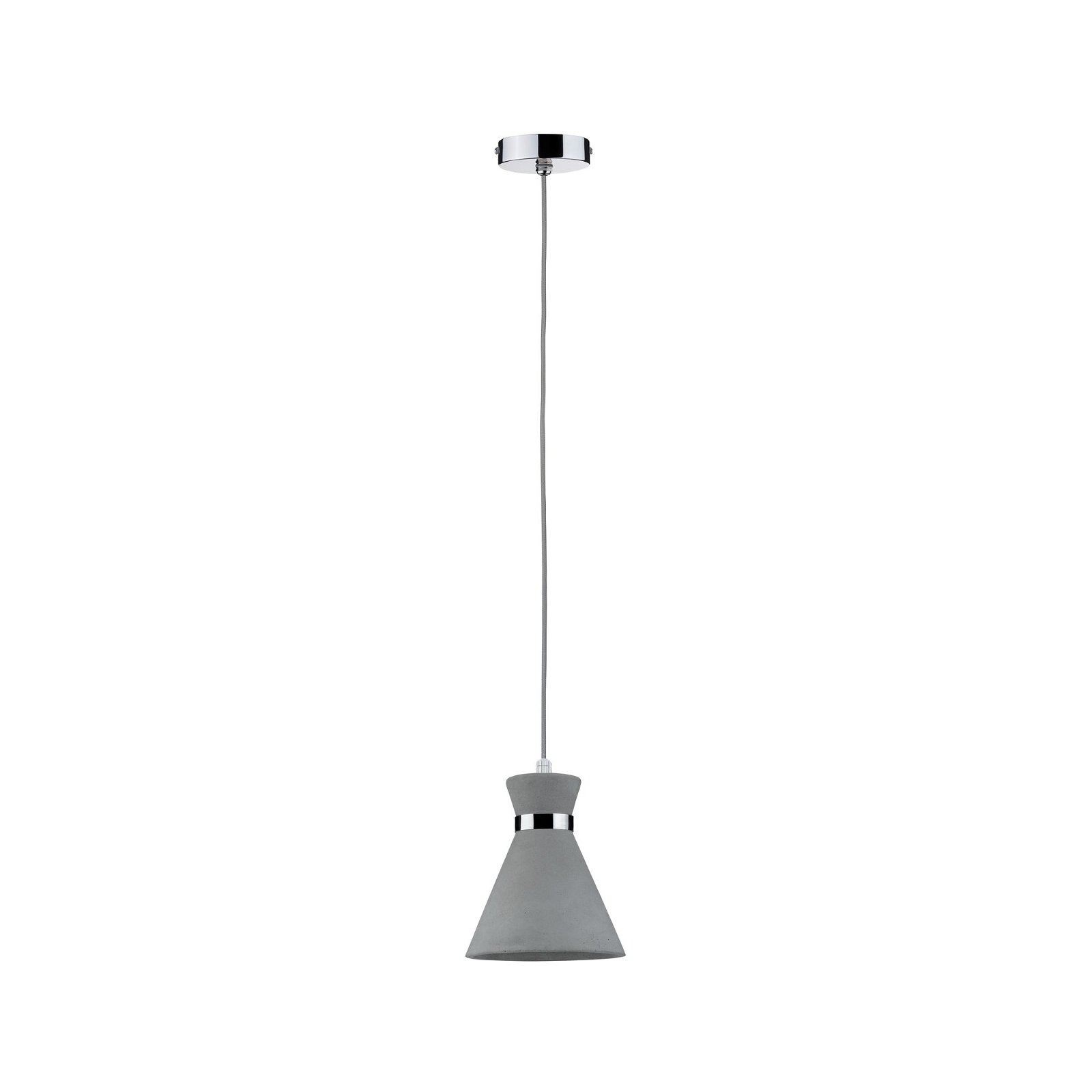 Paulmann Pendelleuchte »Verve IP44 max. 20W Grau/Chrom 230V Beton/Metall«, günstig online kaufen