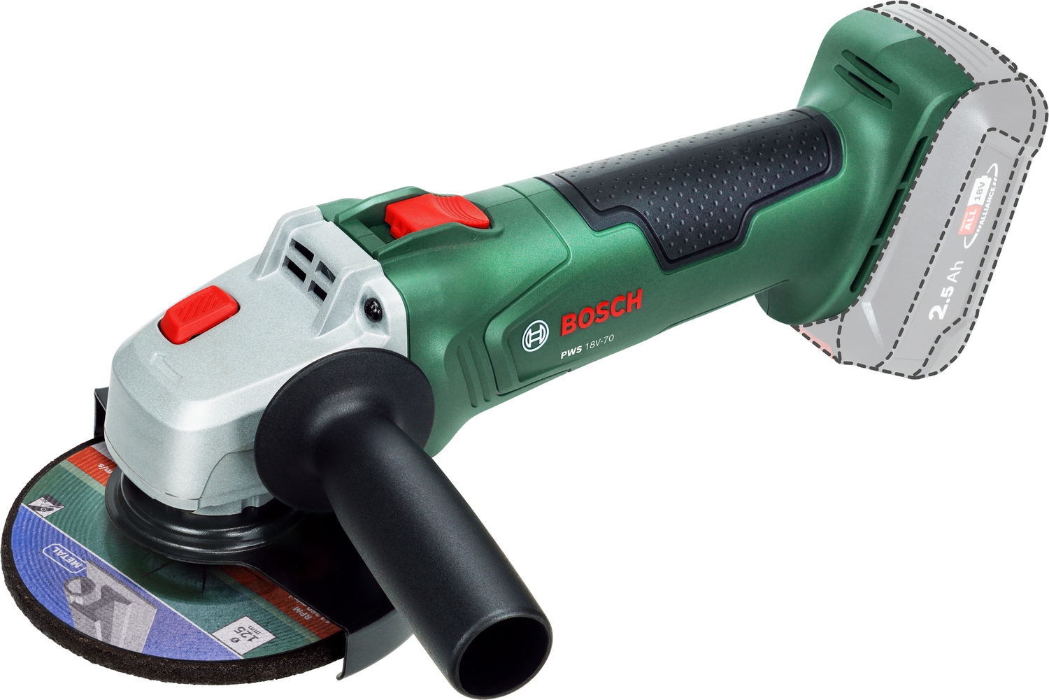 Bosch Home & Garden Akku-Winkelschleifer »PWS 18V-70 (125mm) solo« ohne Akku und Ladegerät