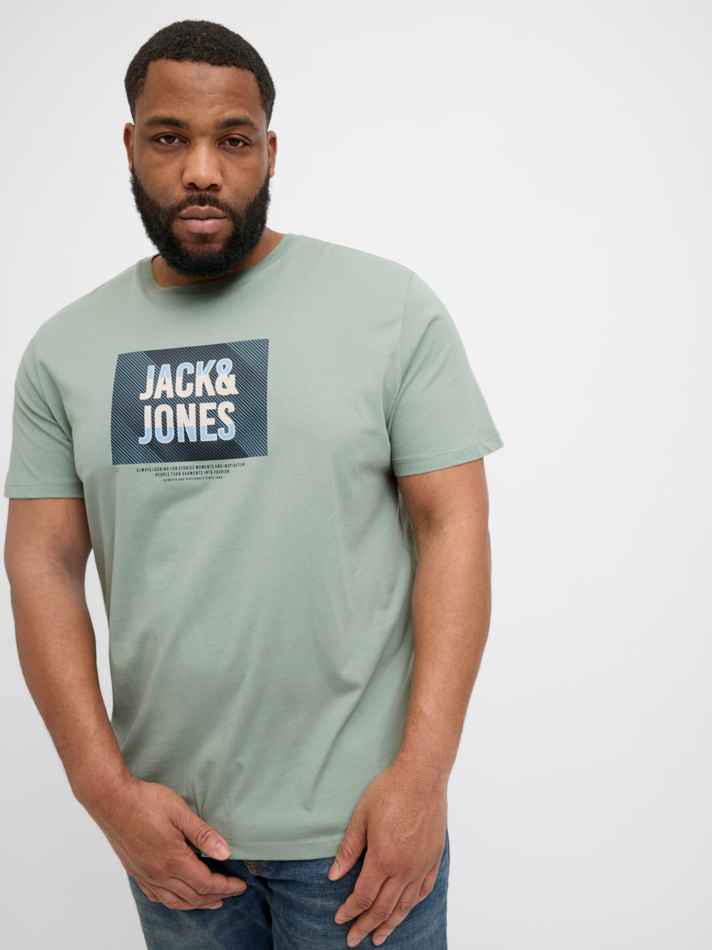 Jack & Jones PlusSize Rundhalsshirt »JJHUDSON TEE SS CREW NECK PLS«