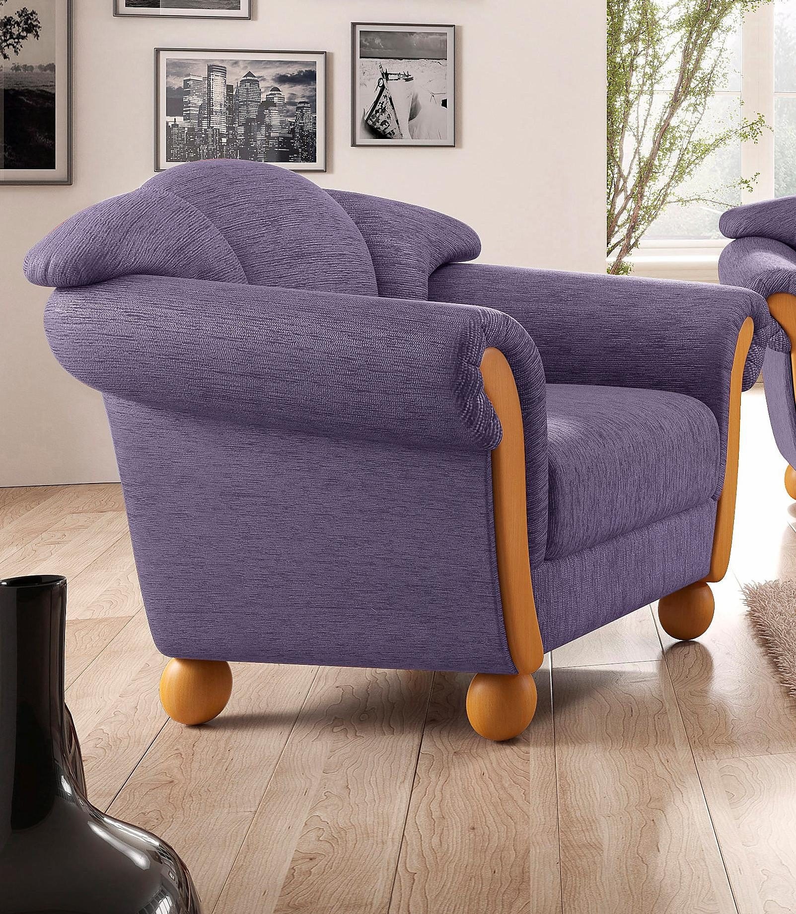 Home affaire Sessel »Milano, bequemer Loungesessel im Landhaus-Stil« günstig online kaufen