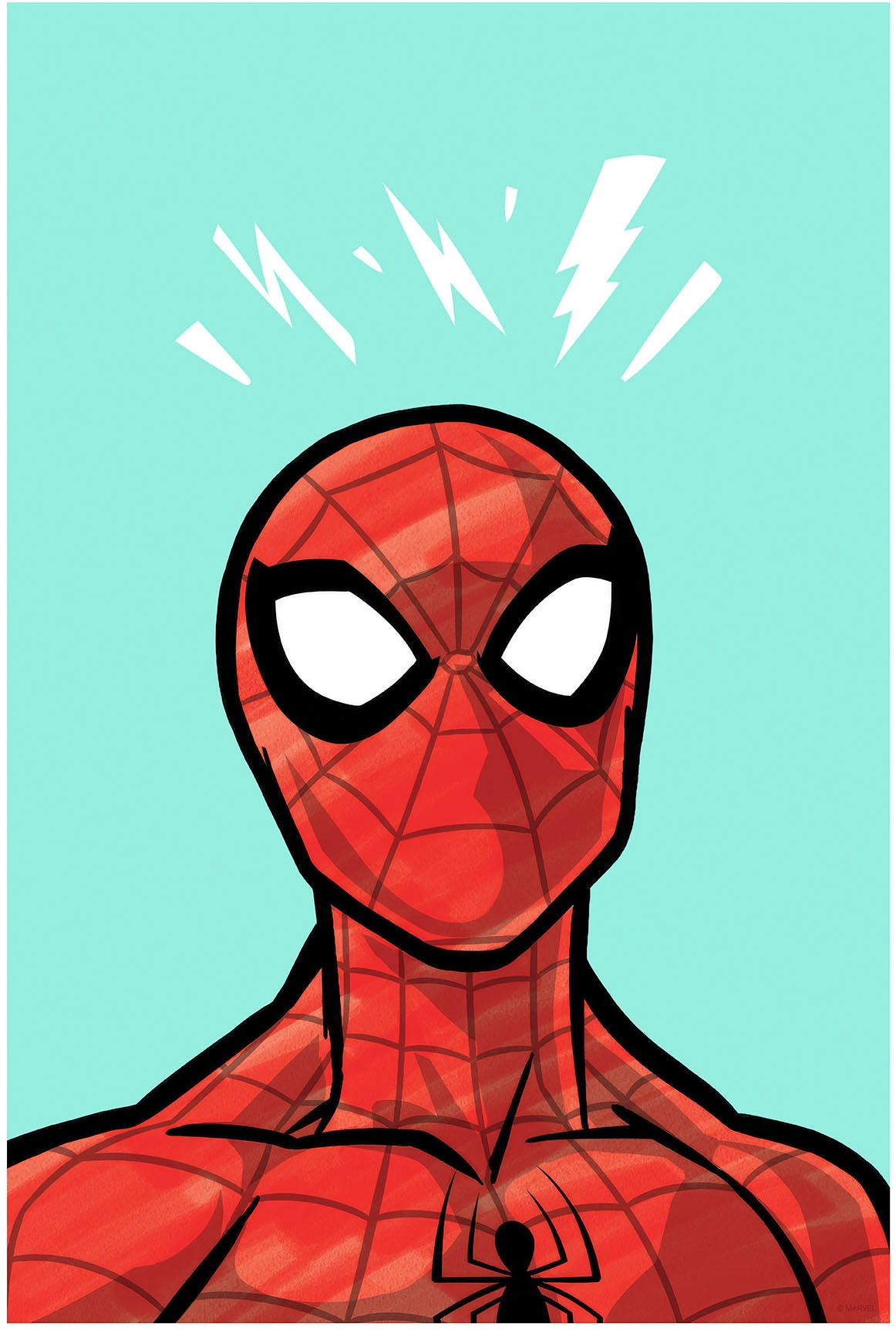 Komar Wandbild »Spider-Man Danger Ahead«, Disney, (Set, 1 St.), 30 x 40 cm (Breite x Höhe) - Kinderzimmer, Dekoration