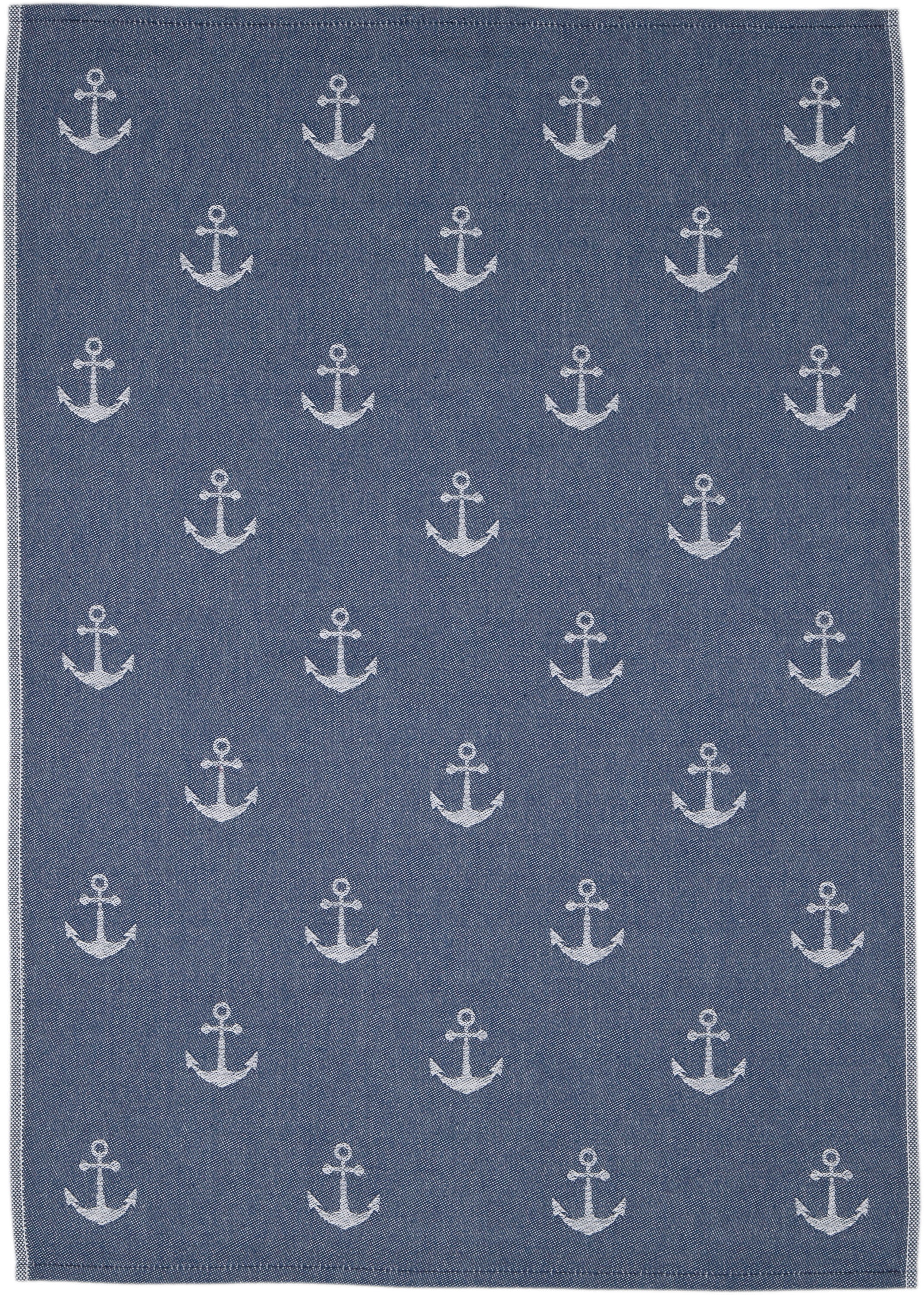 ROSS Geschirrtuch »Maritim - allover Anker«, (Set, 3 tlg.), Motivtuch, aus günstig online kaufen
