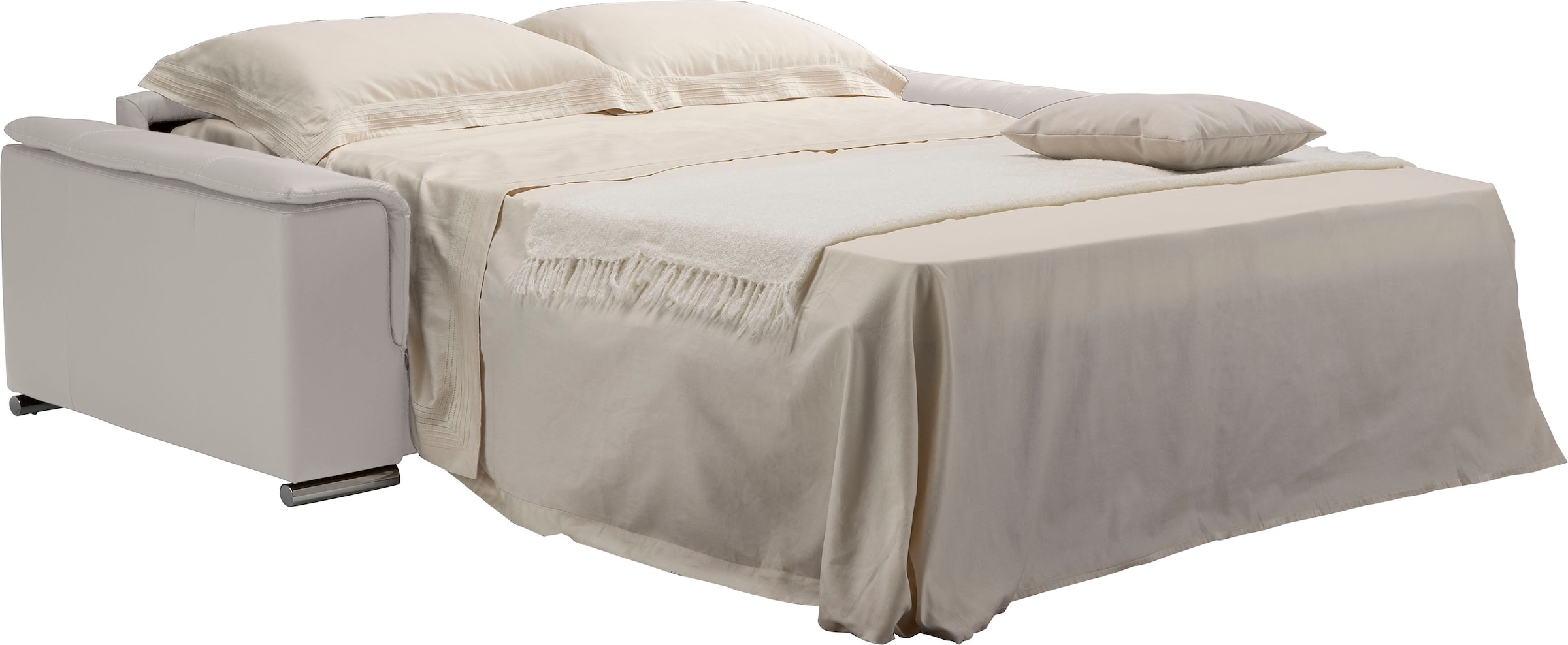 Egoitaliano Schlafsofa »Cecilia, modern & elegant, erstklassiger Sitzkomfort, Dauerschläfer«, inkl. Matratze und hochwertigem Metallbettrahmen, toller Schlafkomfort