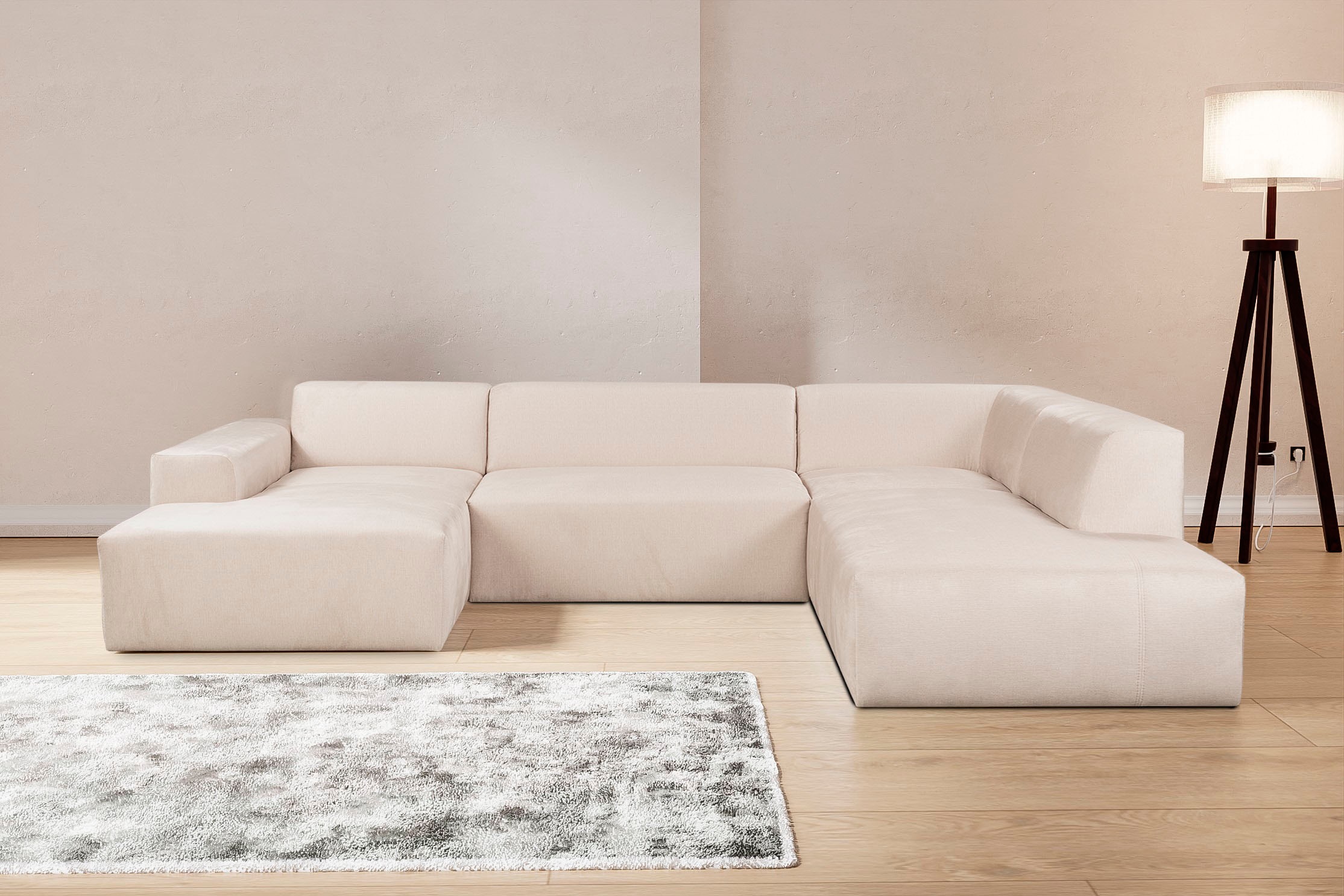 WERK2 Wohnlandschaft "Zeus viel Platz, Breite 330cm, modern und zeitlos, U- günstig online kaufen