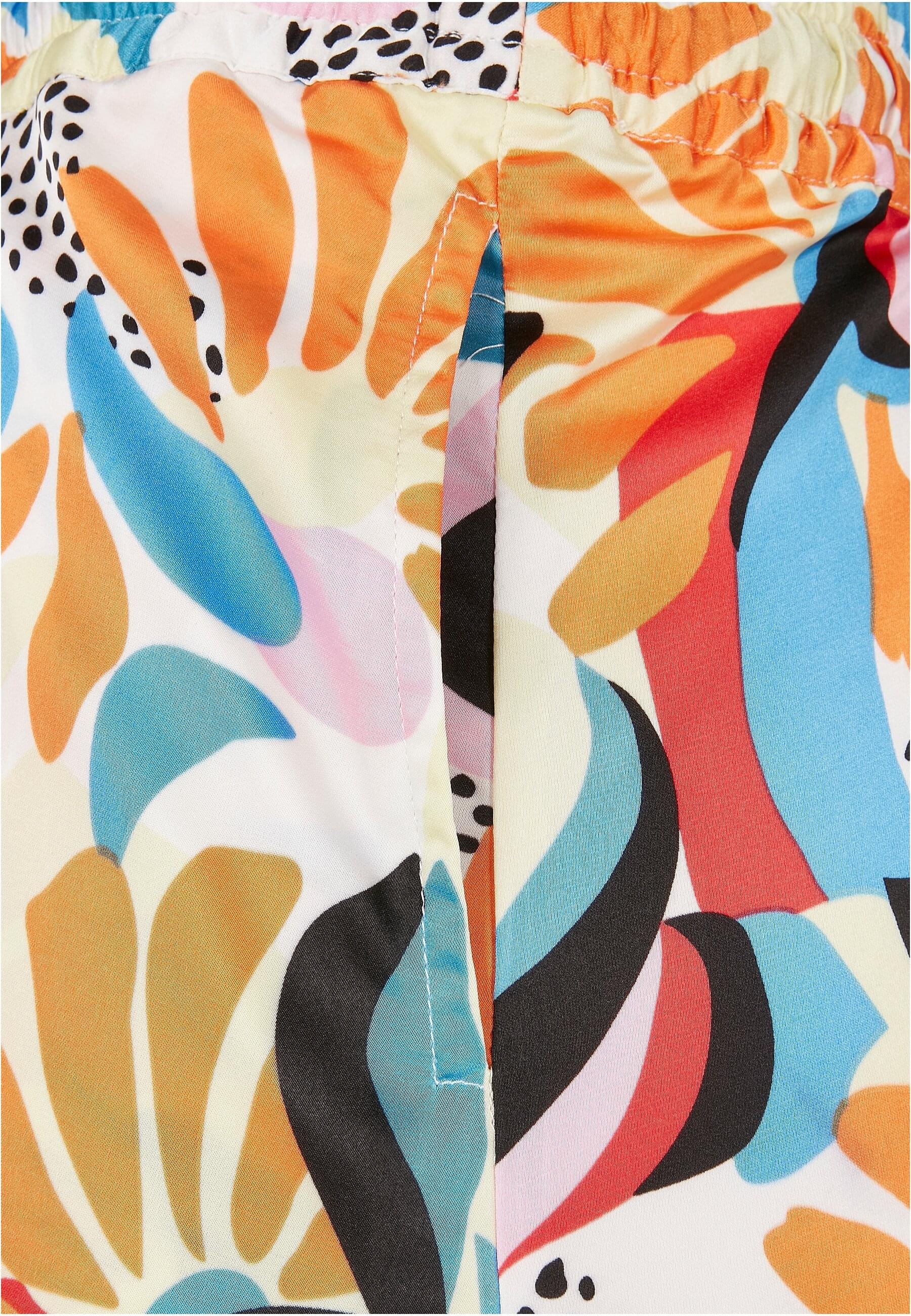 URBAN CLASSICS Jerseyrock »Urban Classics Damen Ladies AOP Satin Midi Skirt« 1 Stk.