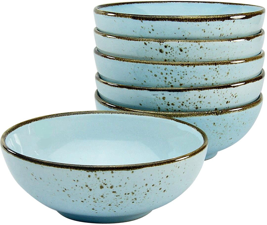 CreaTable Müslischale »NATURE COLLECTION«, 6 tlg., aus Steinzeug, Salatscha günstig online kaufen