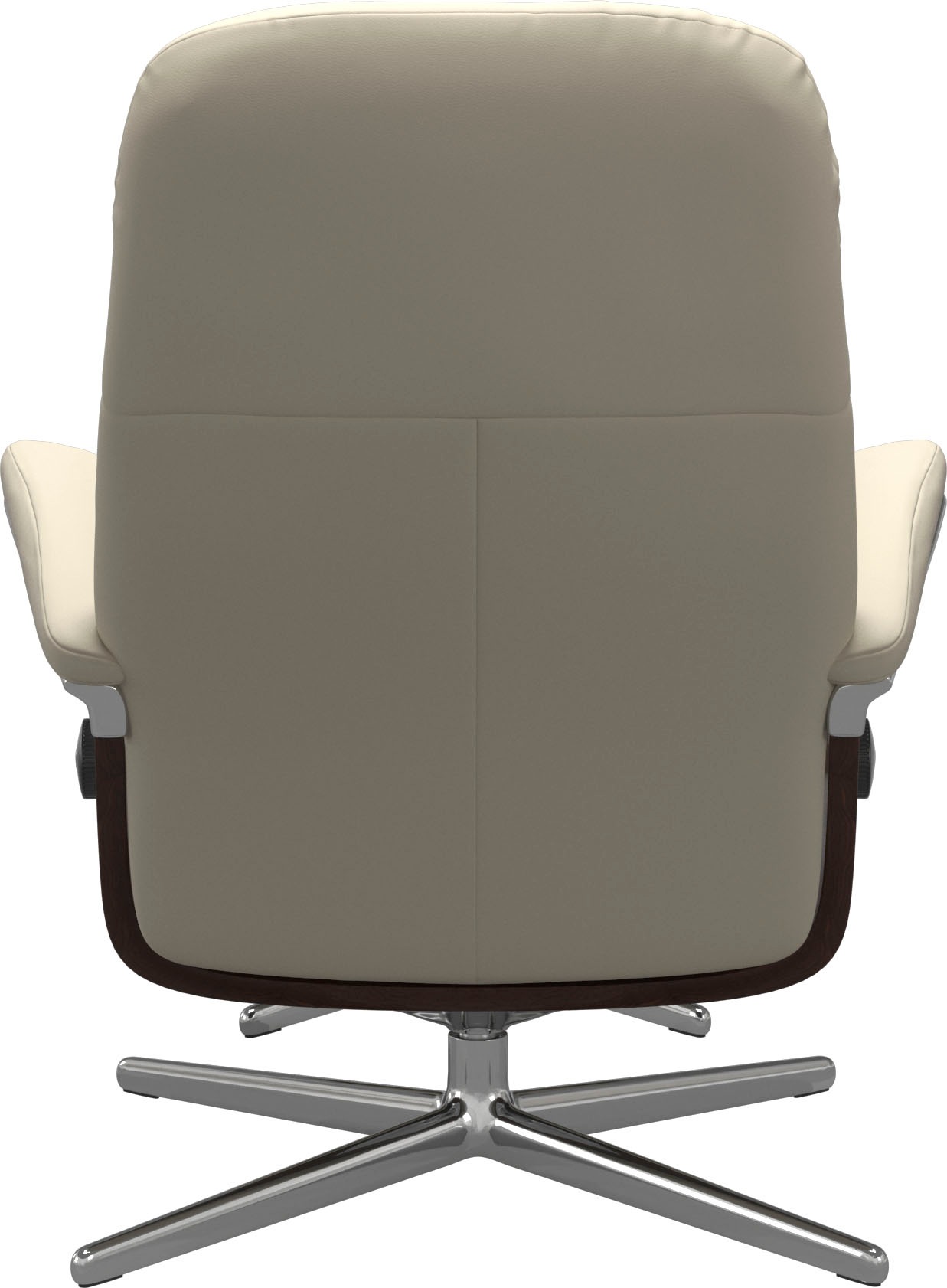 Stressless® Relaxsessel »Garda«, (Set, Relaxsessel mit Hocker), mit Hocker, mit Cross Base, Größe M & L, Holzakzent Braun