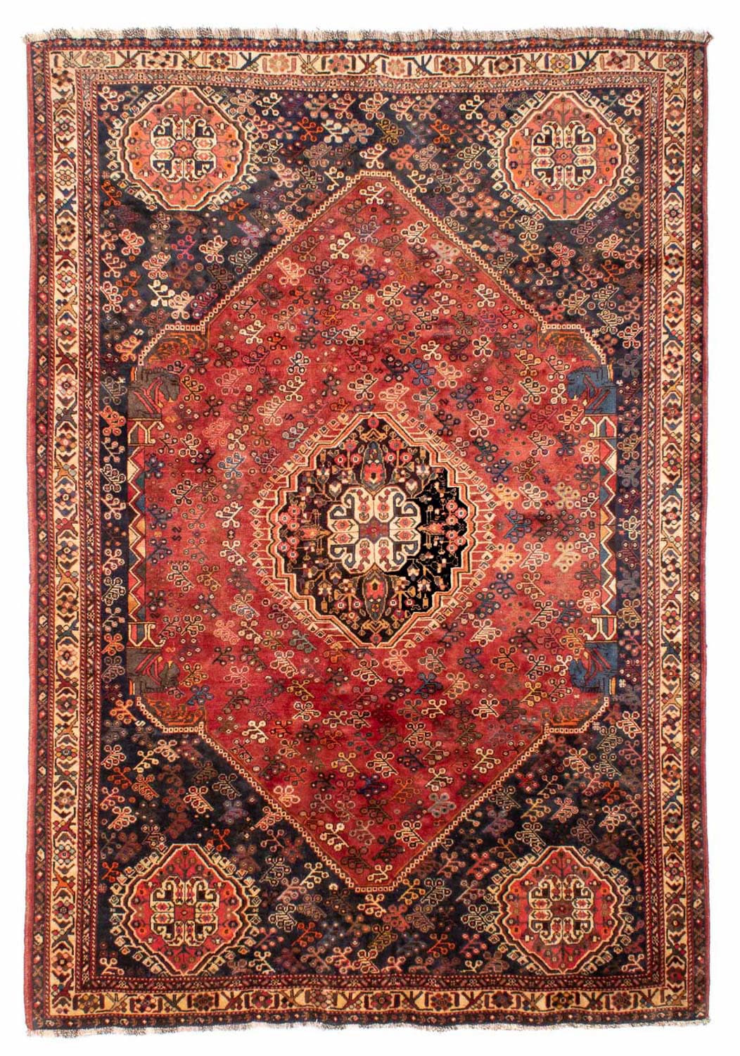 morgenland Wollteppich »Shiraz Medaillon Rosso 294 x 202 cm«, rechteckig, 1 günstig online kaufen