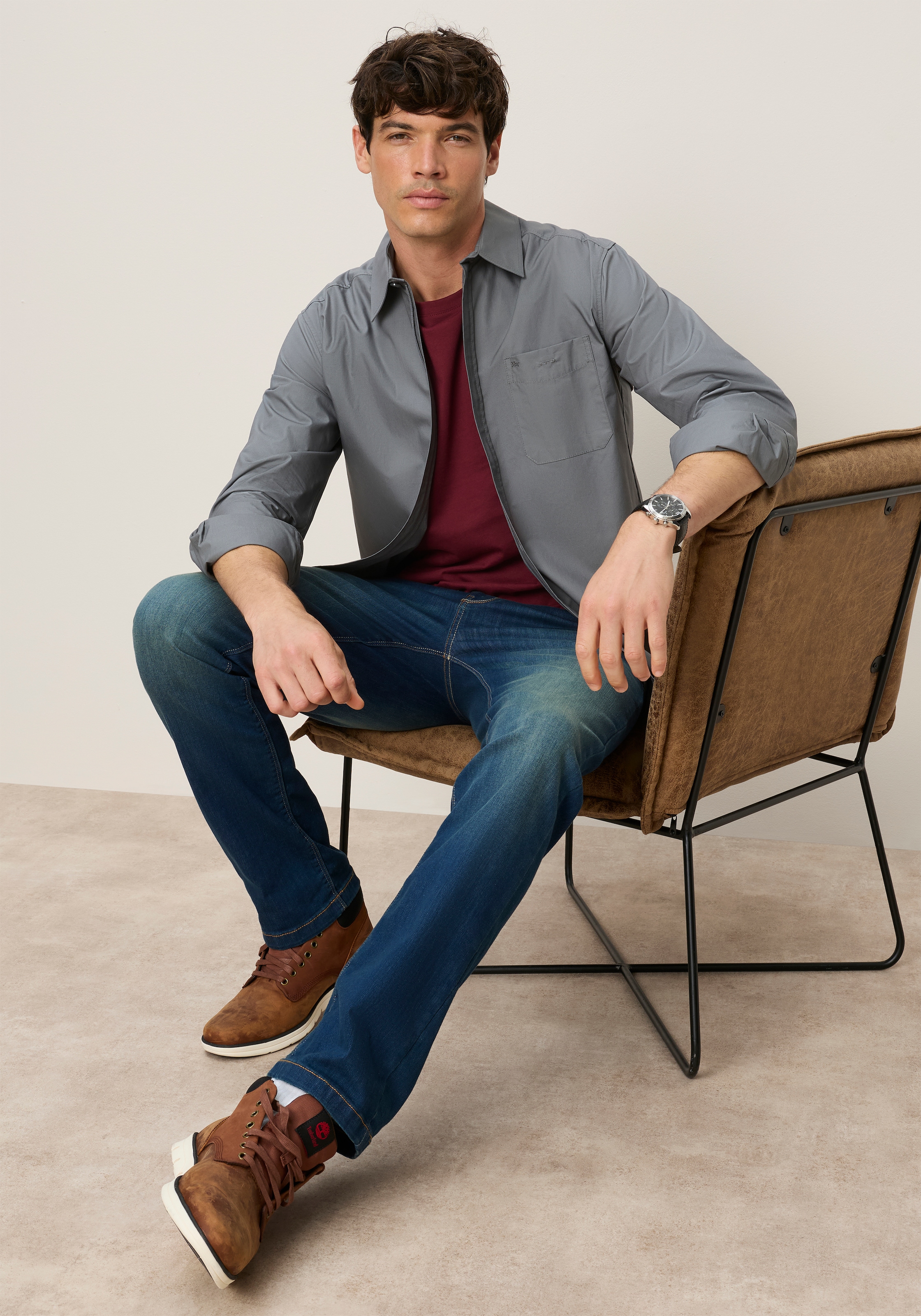Man's World Langarmhemd »mit moderner Reißverschlusslösung« Regular Fit, Die moderne Alternative zum klassischen Hemdenlook