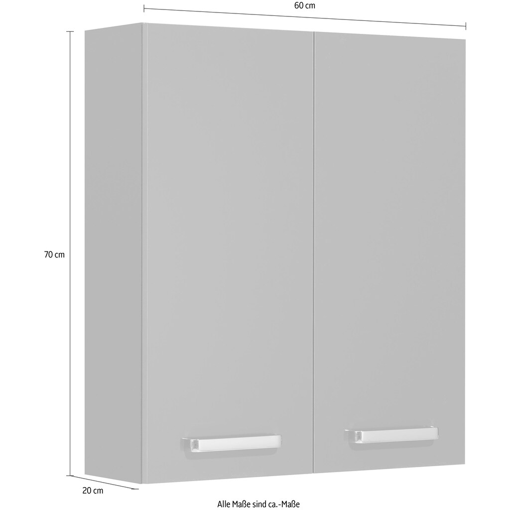 Saphir Hängeschrank »Quickset Wand-Badschrank 60 cm breit mit 2 Türen und 2 Einlegeböden«