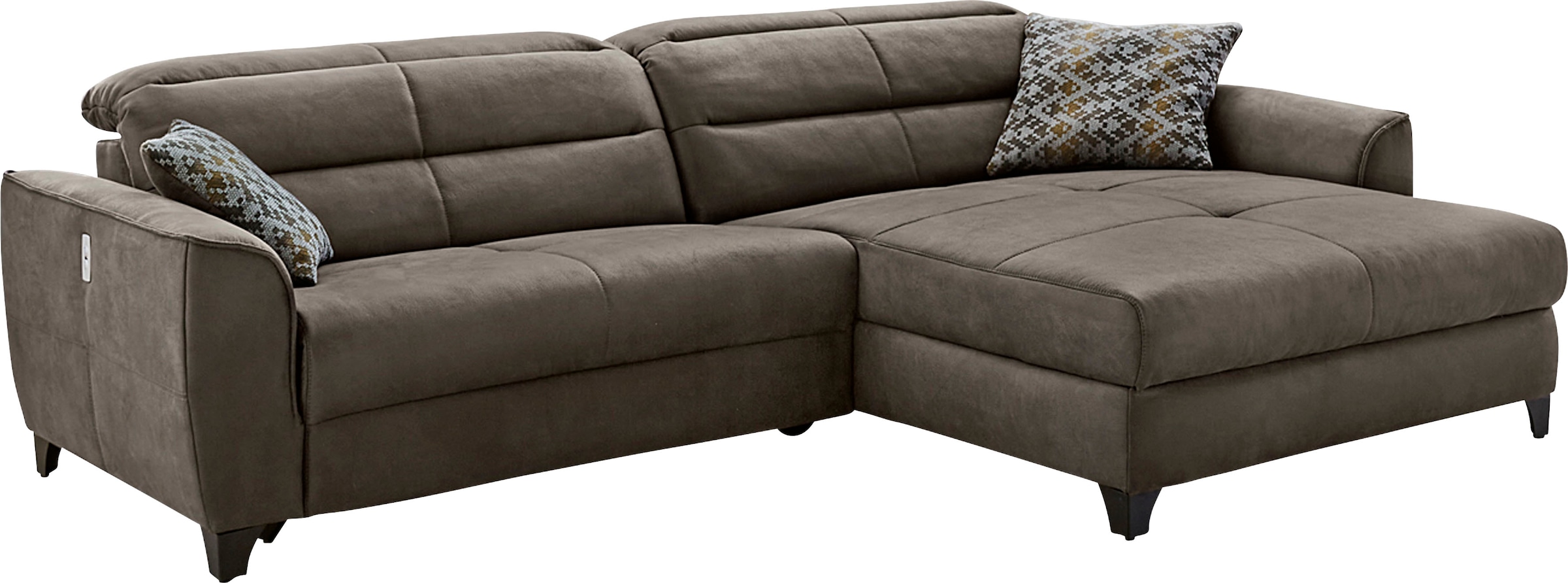 Jockenhöfer Gruppe Ecksofa »Double One L-Form«, mit 2x 120cm breiten, elektromotorischen Relaxfunktionen