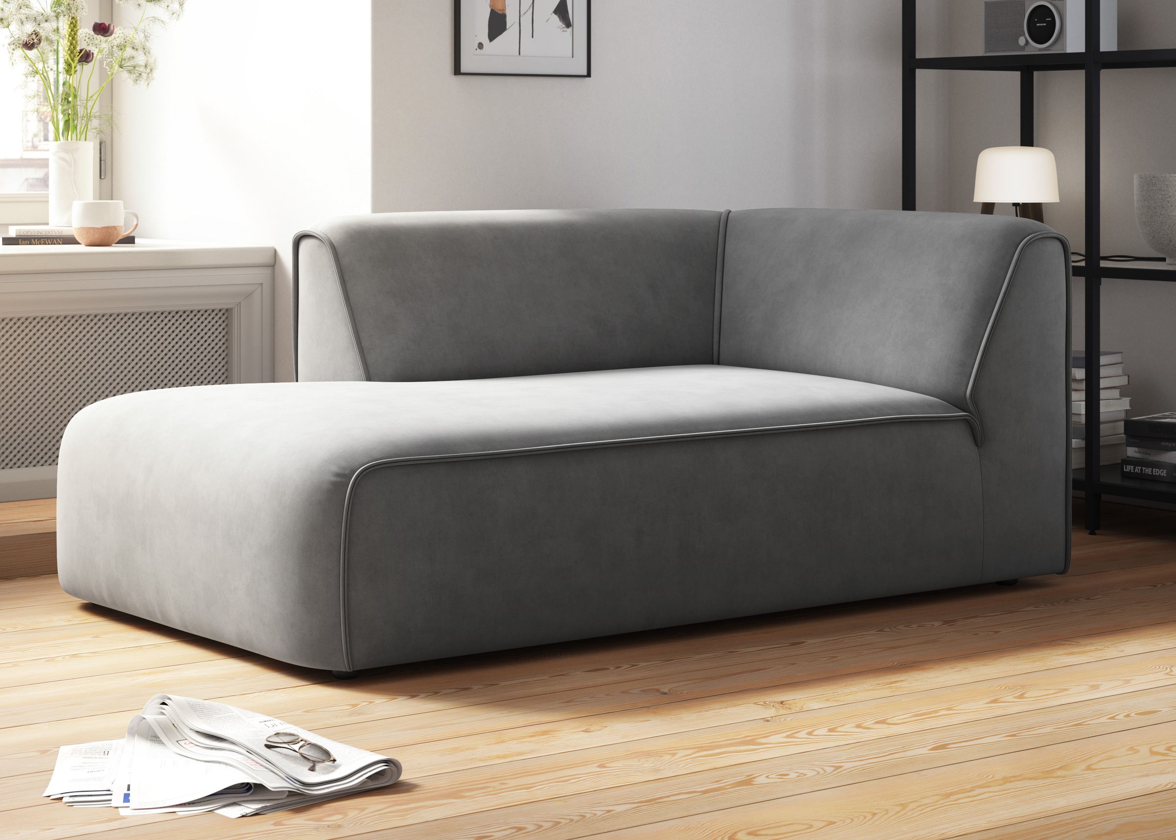 RAUM.ID Ottomane »Merid Chaiselongue, Maße B/T/H: 100/162/70 cm«, als Modul oder separat verwendbar, für individuelle Zusammenstellung