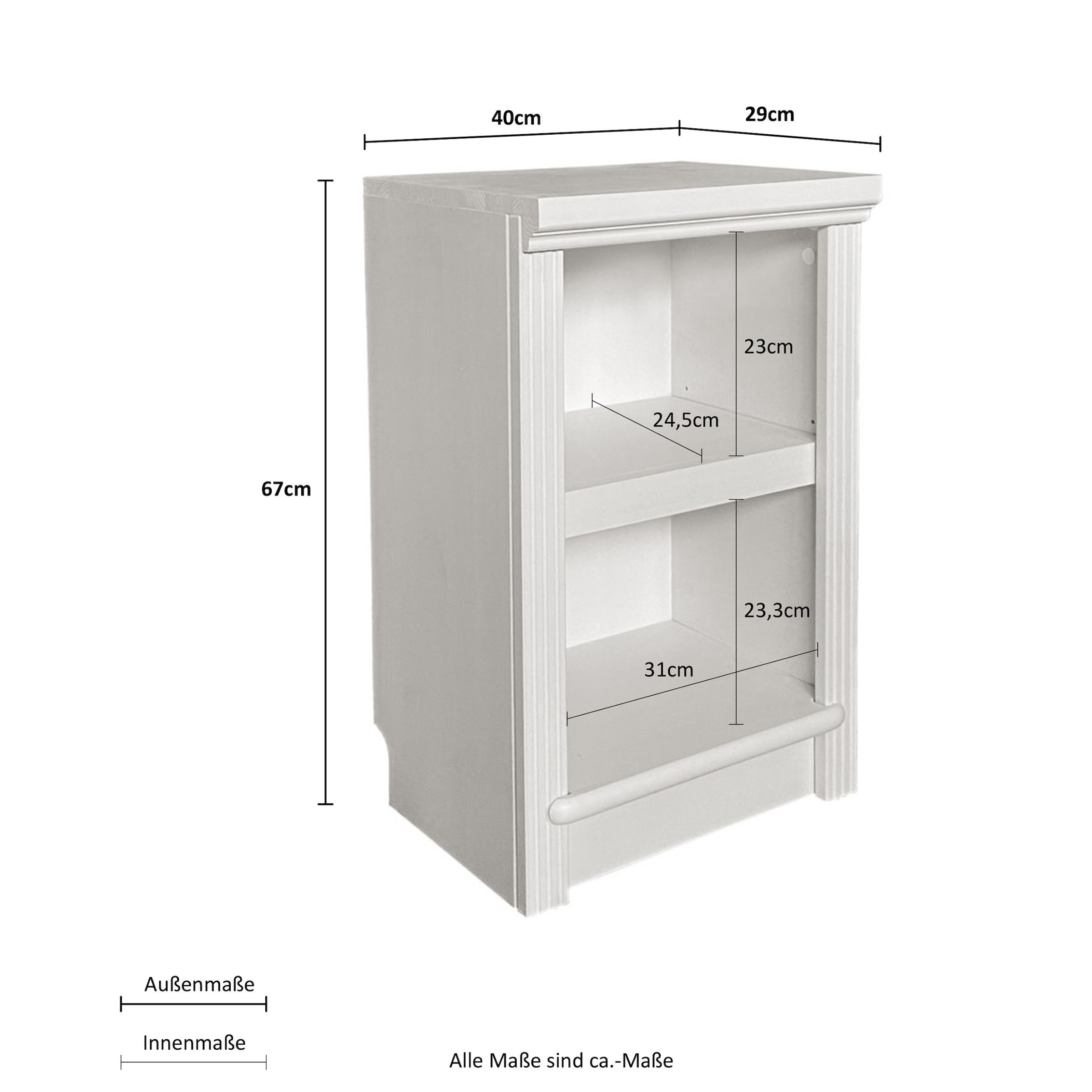 Home affaire Standregal »Soeren Stege«, Aus massiver Kiefer, Maße (B/T/H:) 40/29/67 cm