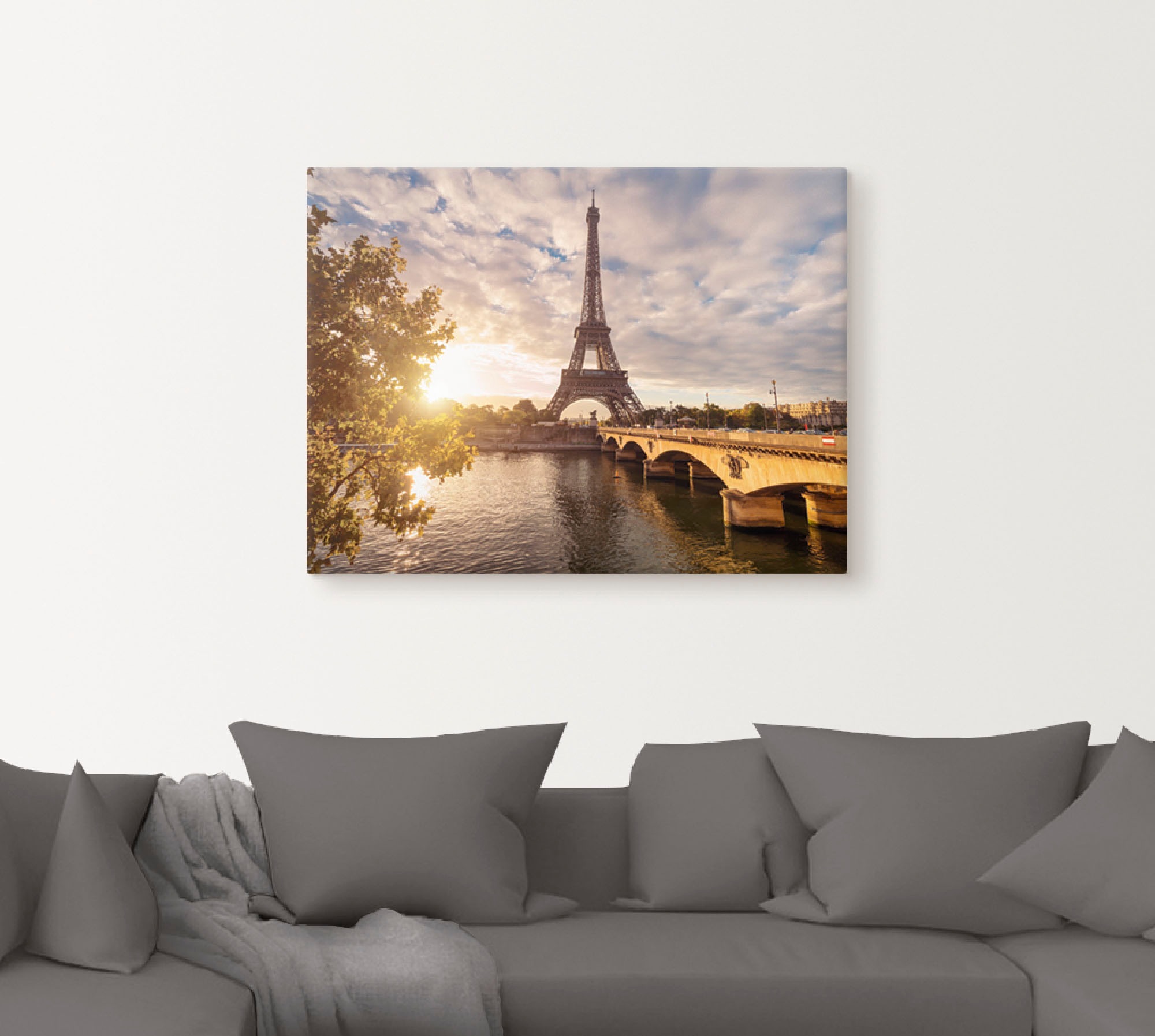 Artland Wandbild "Paris Eiffelturm II", Gebäude, (1 St.), als Leinwandbild, günstig online kaufen