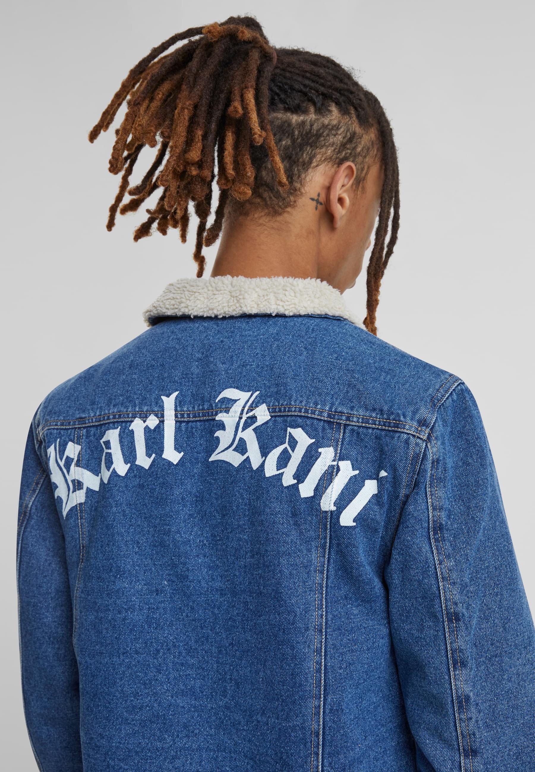Karl Kani Jeansjacke »Karl Kani Herren KM224-062-1 KK Old English Denim Jacket« 1 Stk. tlg. ohne Kapuze