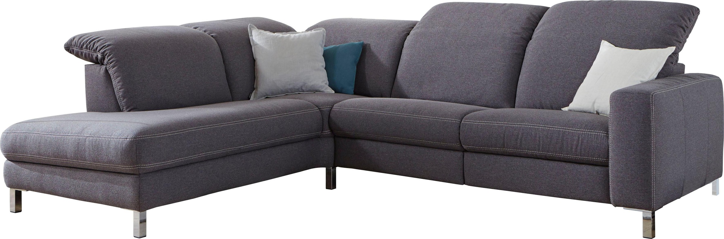 3C Candy Ecksofa »Homely bequem und komfortabel, mit verstellbaren Kopfteil günstig online kaufen