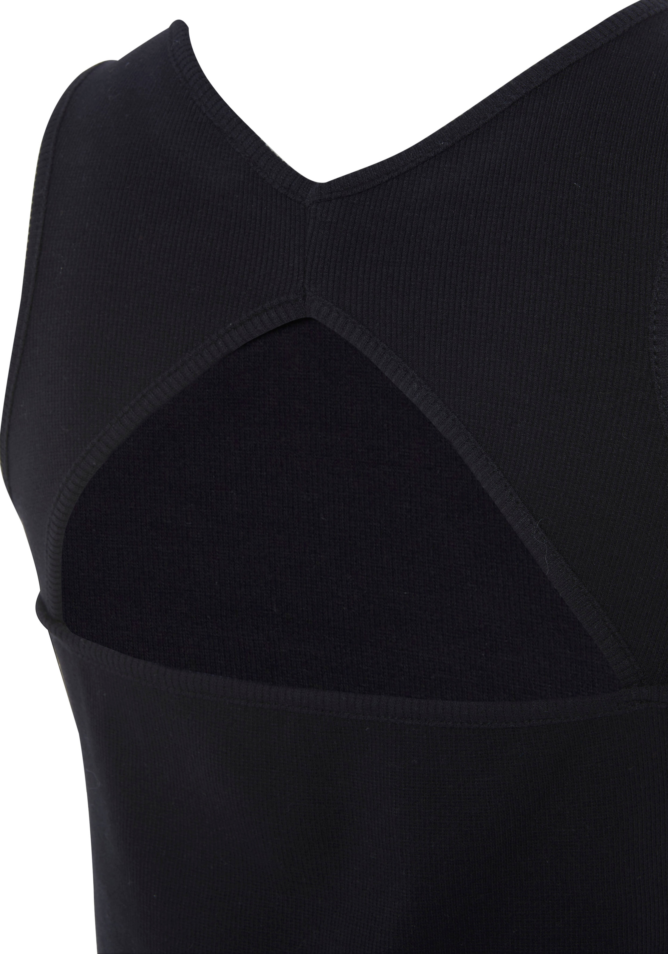 s.Oliver Ripptanktop, mit Cut-outs im Rücken, sportliches Damentop aus elastischer Baumwolle