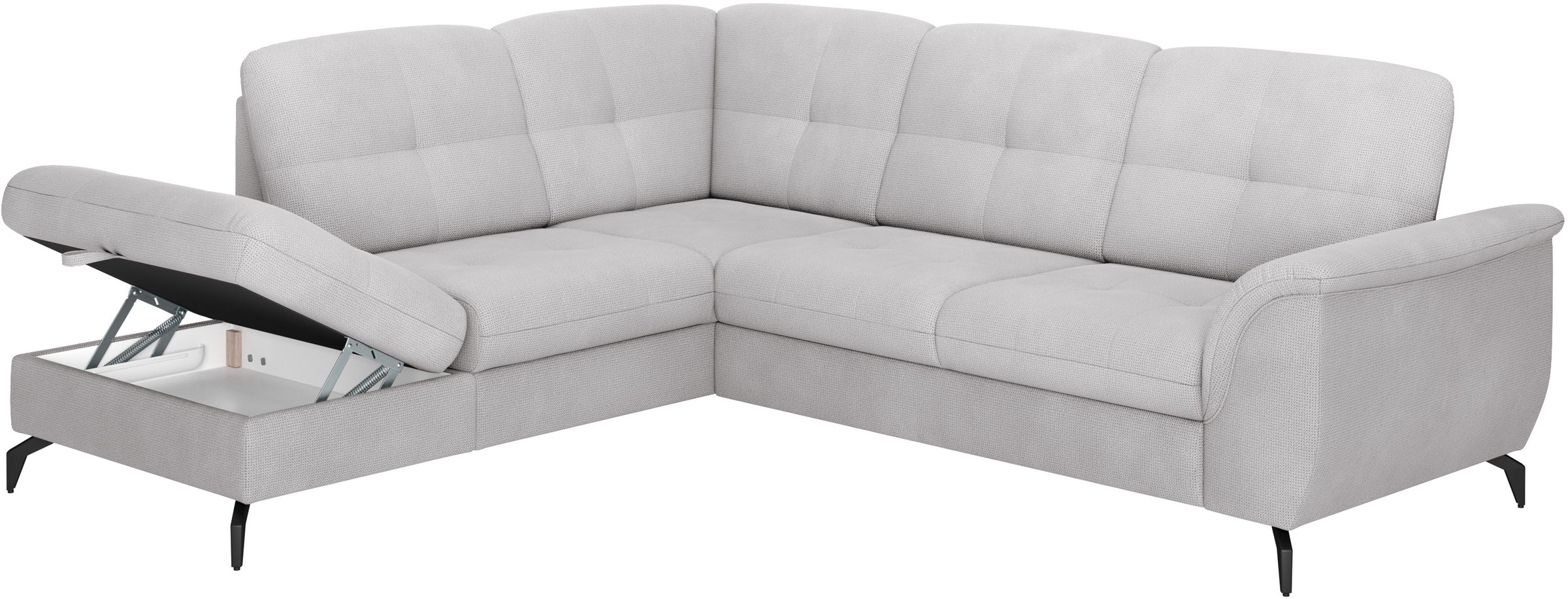 sit&more Ecksofa »Zora L-Form«, wahlweise mit Bettfunktion und Bettkasten