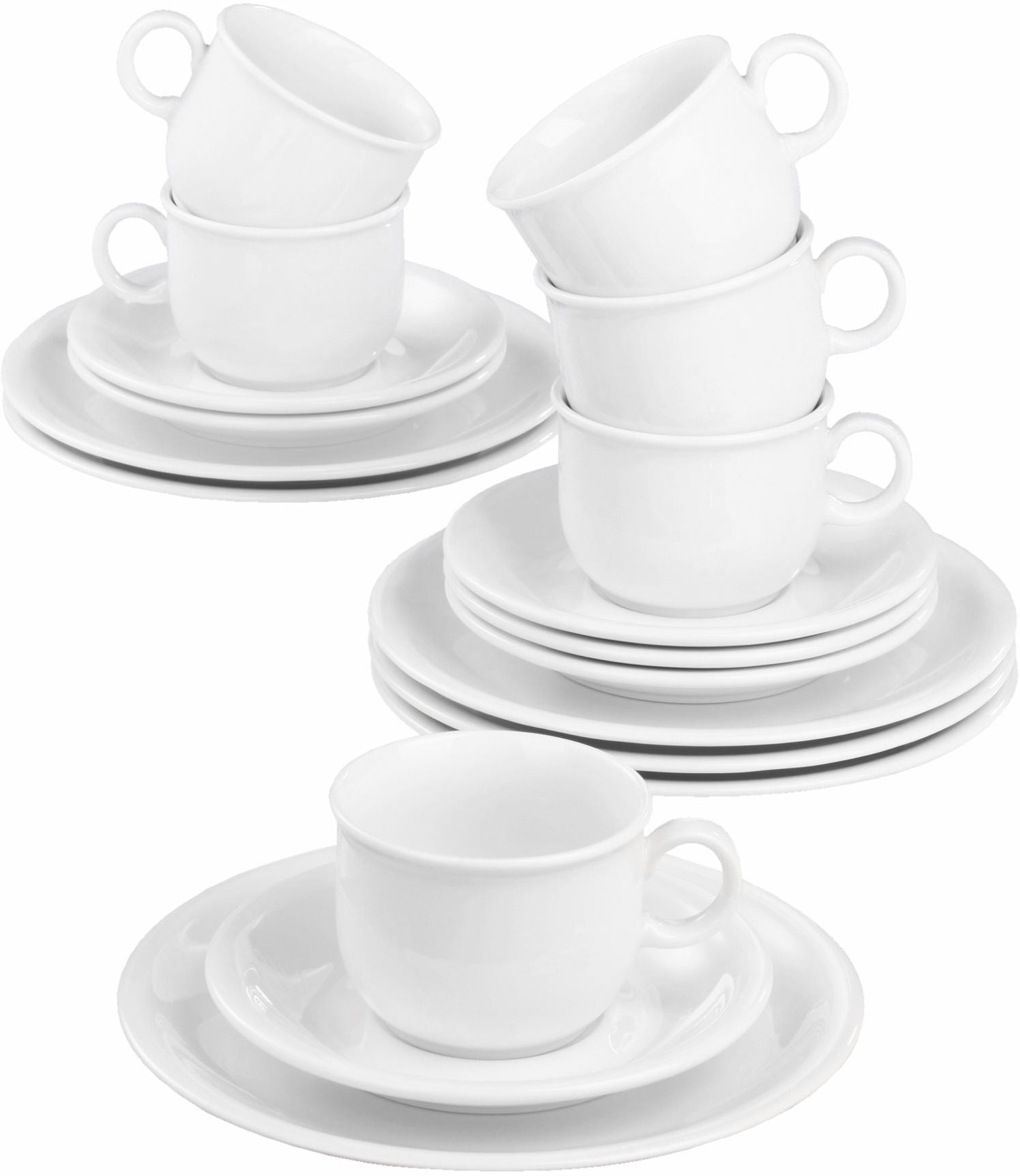 Seltmann Weiden Kaffeeservice »Geschirr-Set, Service Compact«, (Set, 18 tlg.), Made in Germany, 18 Teile, für 6 Personen