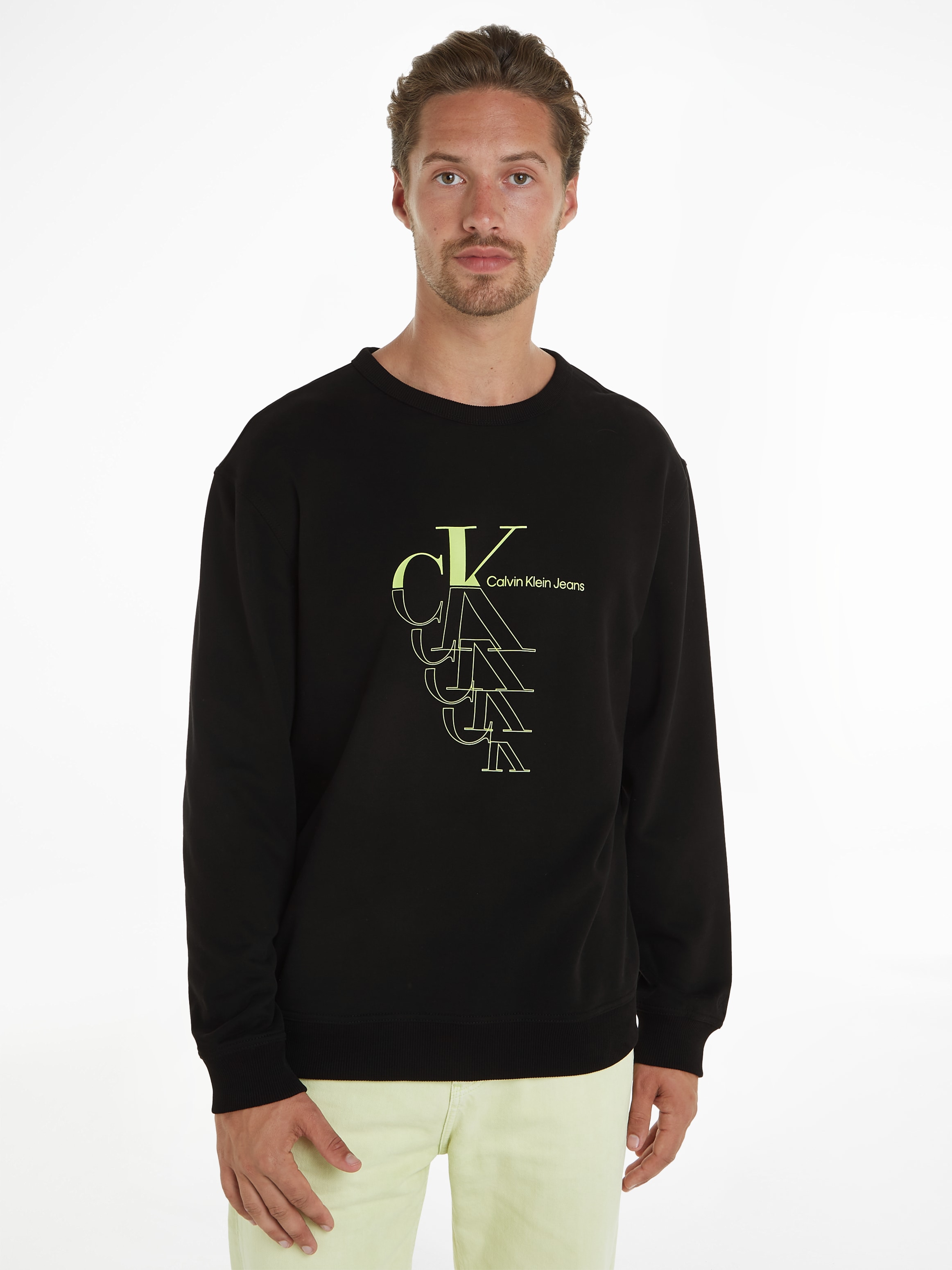 Calvin Klein Jeans Sweatshirt »MONOGRAM ECHO CREW NECK«, mit Logodruck