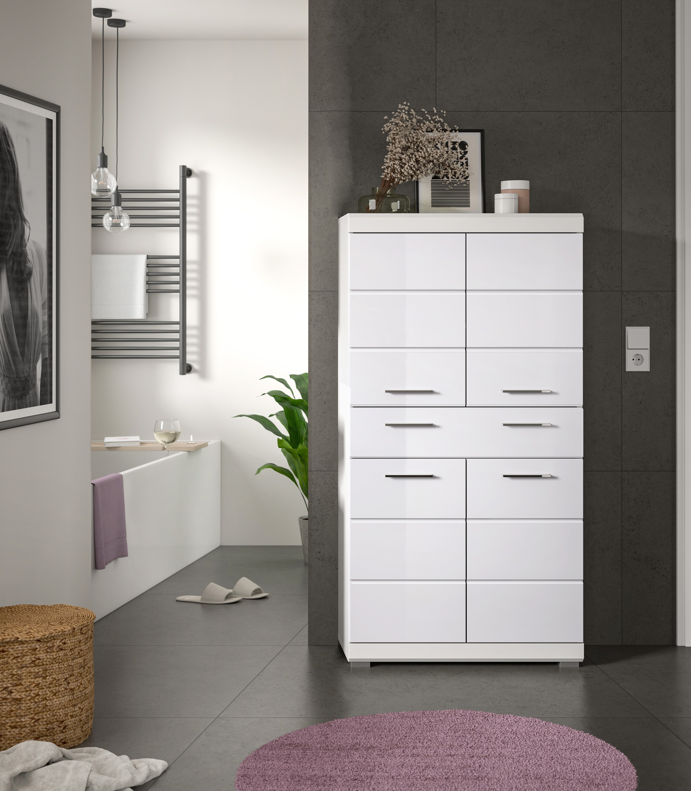 INOSIGN Midischrank »SIENA, Breite 74cm, 4 Türen, 1 Schubkasten, 4 Fächer, günstig online kaufen