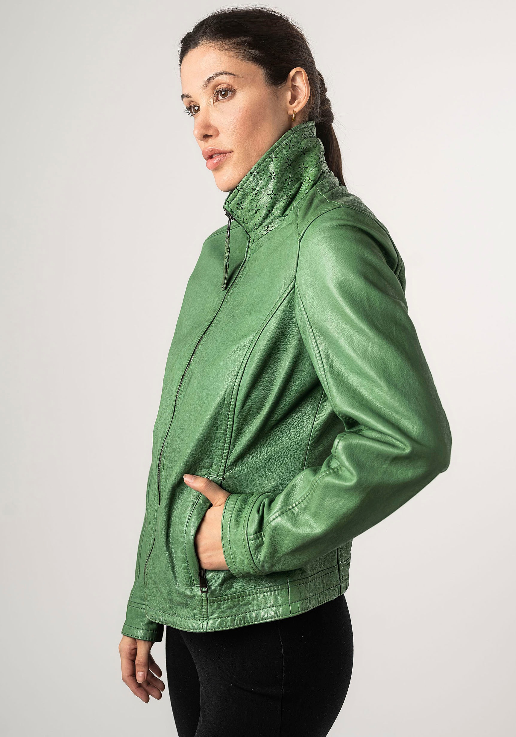 Mauritius Lederjacke »MWWalli«, mit Stehkragen
