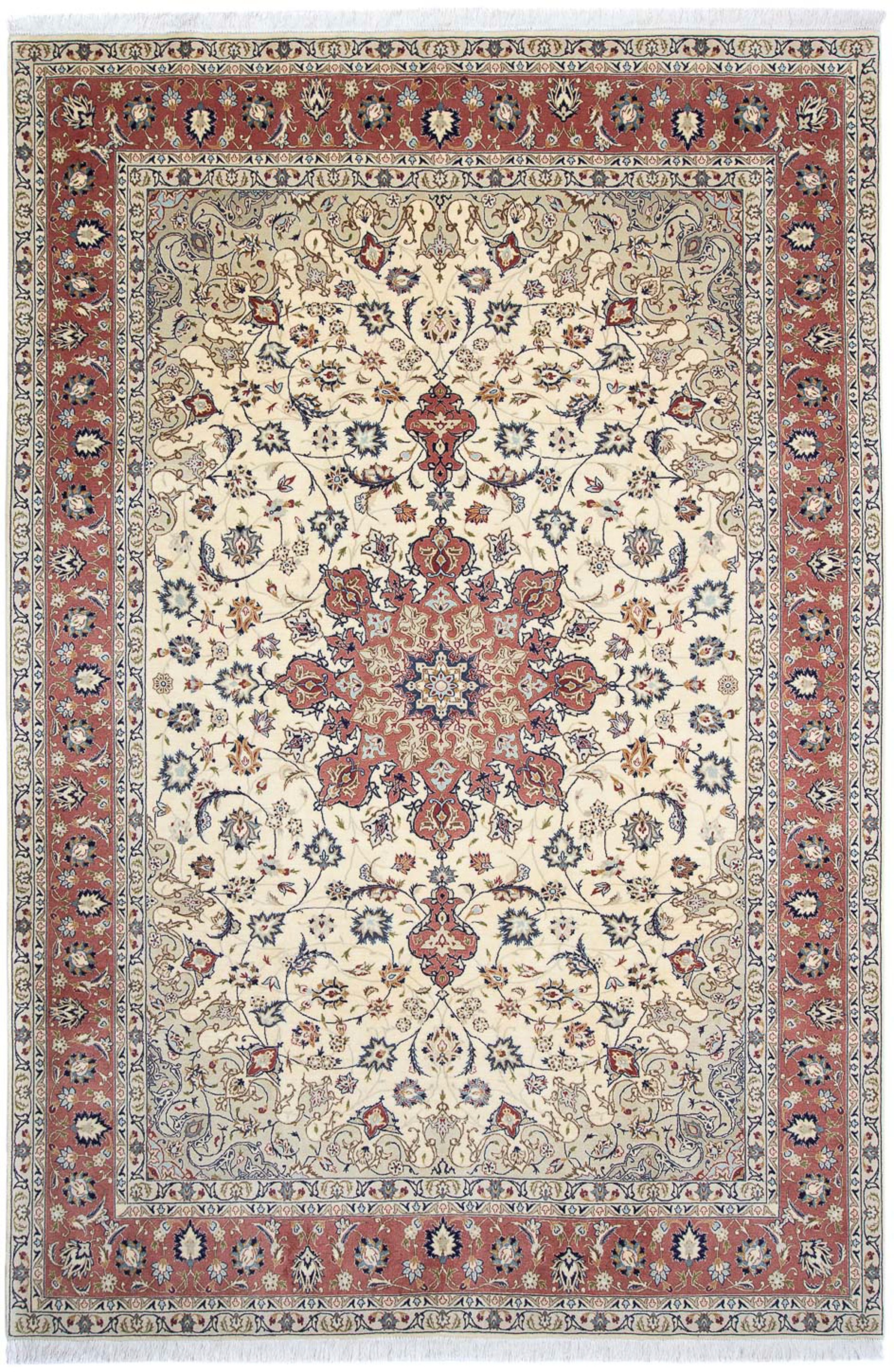 2. Bild von morgenland Orientteppich »Perser - Täbriz - Royal - 308 x 205 cm - beige«, rechteckig, Wohnzimmer, Handgeknüpft, Einzelstück mit Zertifikat