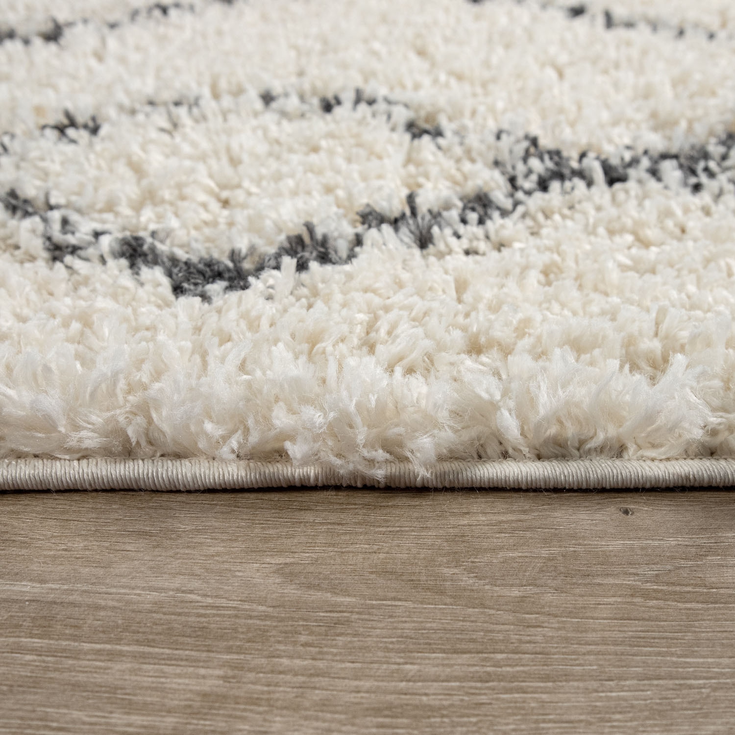 Paco Home Hochflor-Teppich »Kalmar 446«, rechteckig, 40 mm Höhe, Scandi Design, Rauten Muster, weich & kuschelig