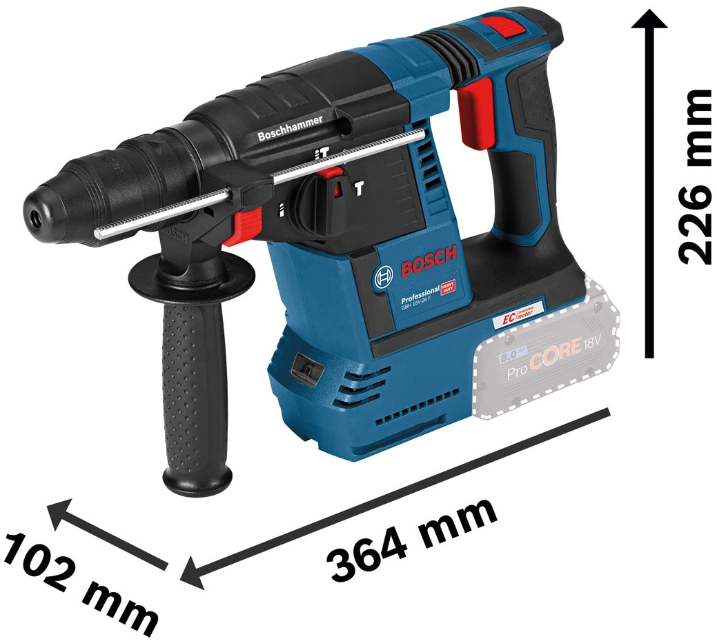 Bosch Professional Akku-Bohrhammer »»GBH 18V-26F««, mit SDS plus GBH 18V-26F, ohne Akku, ohne Ladegerät