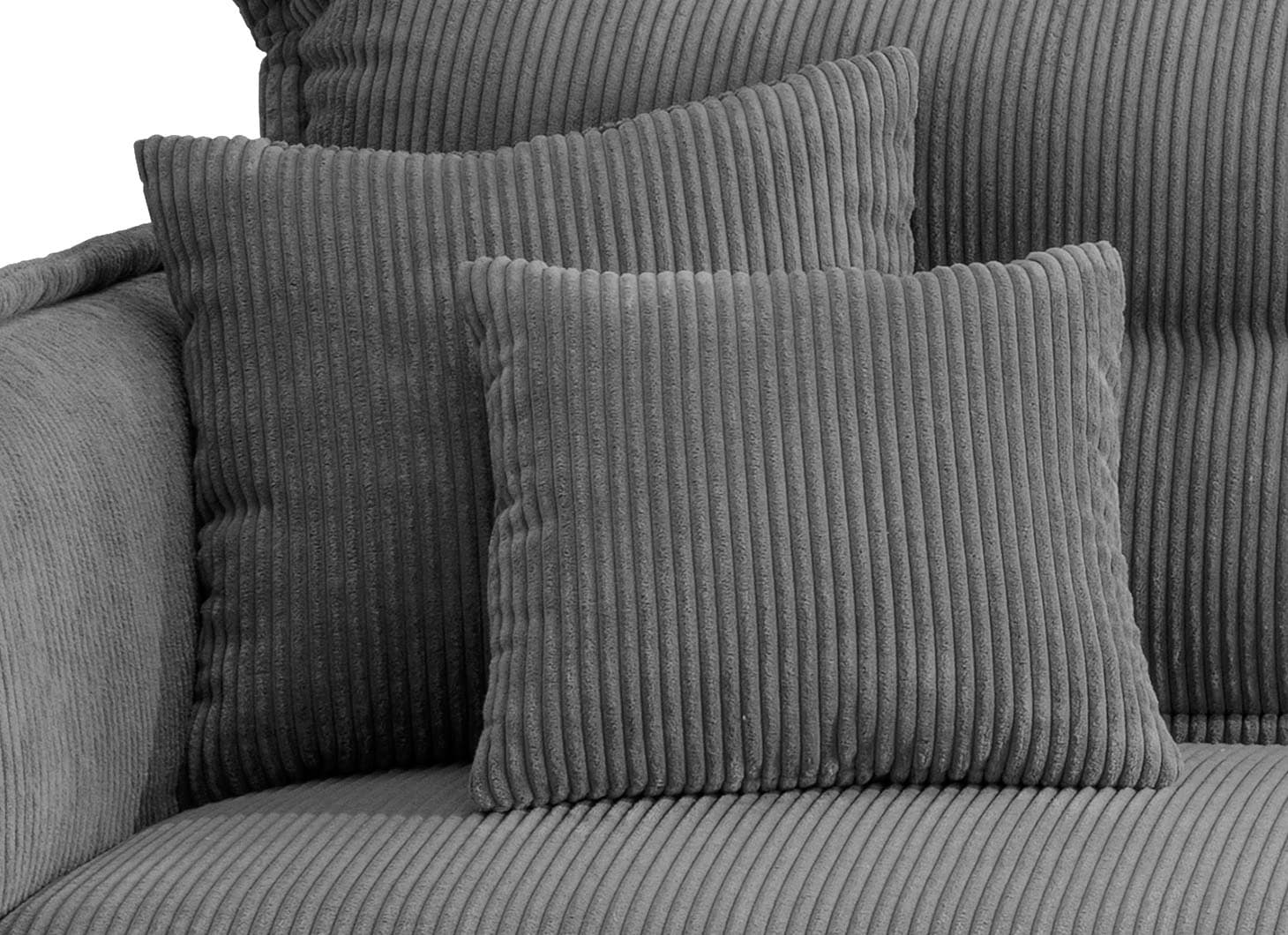 INOSIGN Ecksofa »Lazio modern und bequem, schmale Armlehnen, tolle Detailverarbeitung«, zwei verschiedene Fußfarben wählbar
