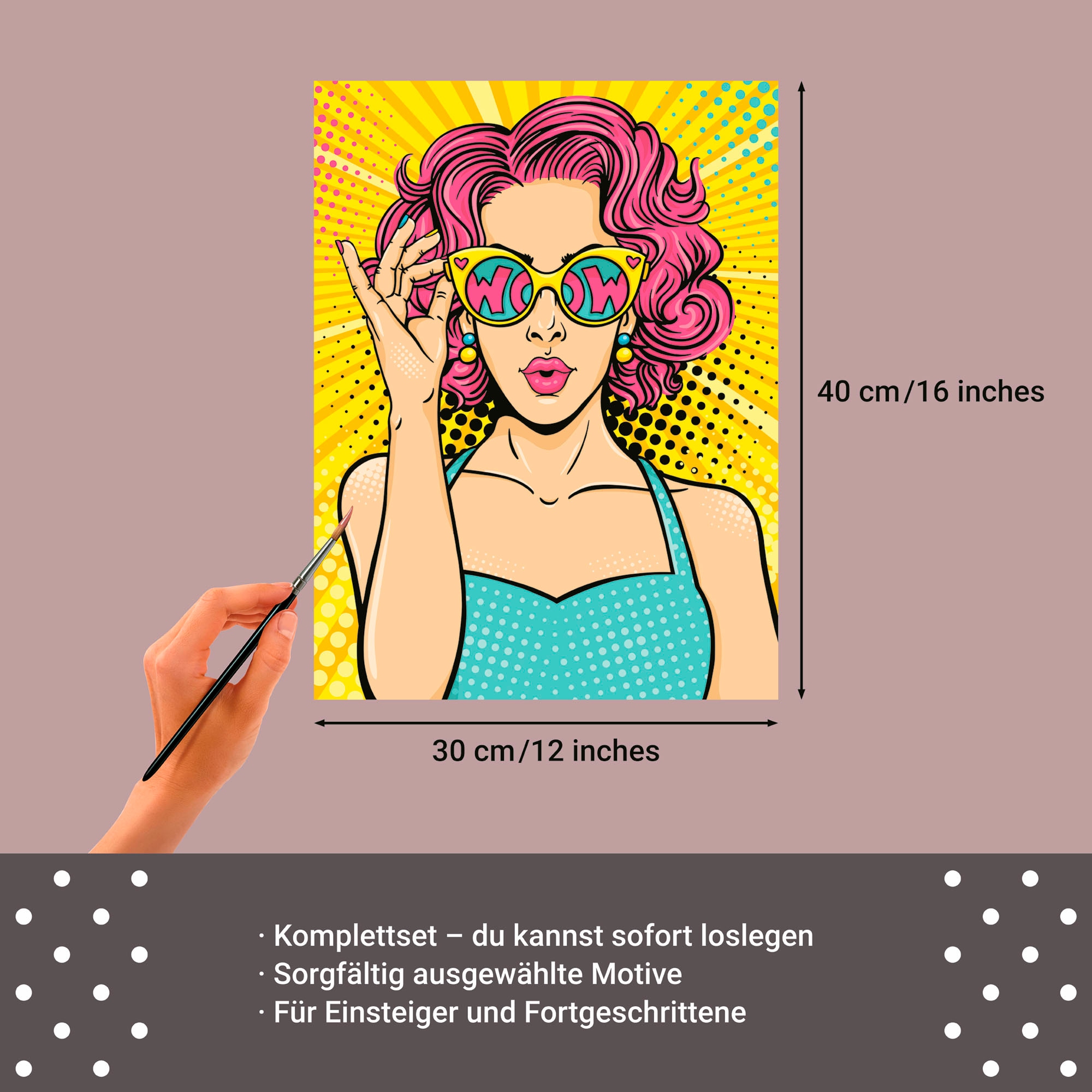 Ravensburger Malen nach Zahlen »CreArt, ART Collection, Leinwand Lady in Pink« für Erwachsene; Made in Europe