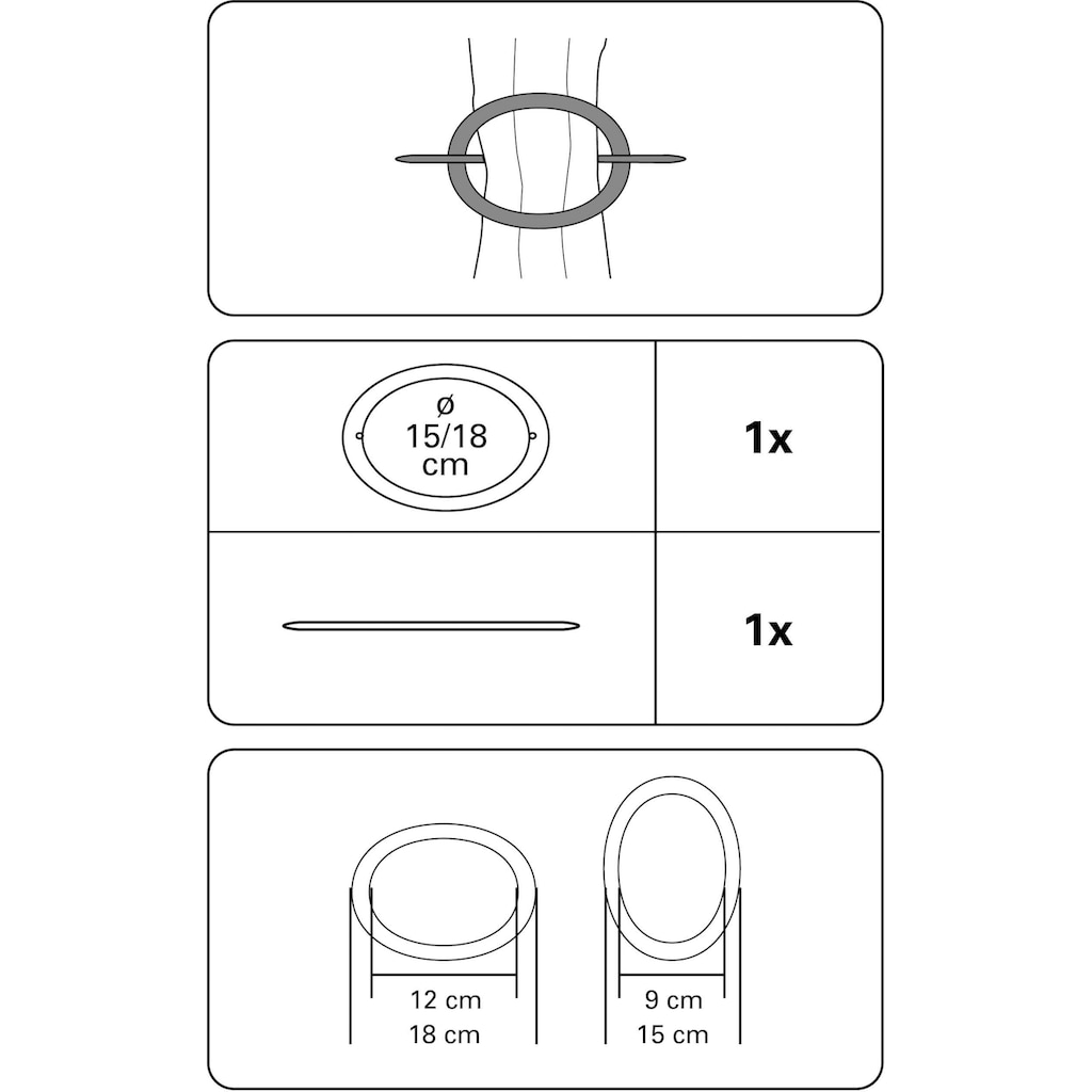 GARDINIA Dekoklammer »Dekoring Oval, Kunststoff«, (1 St.)