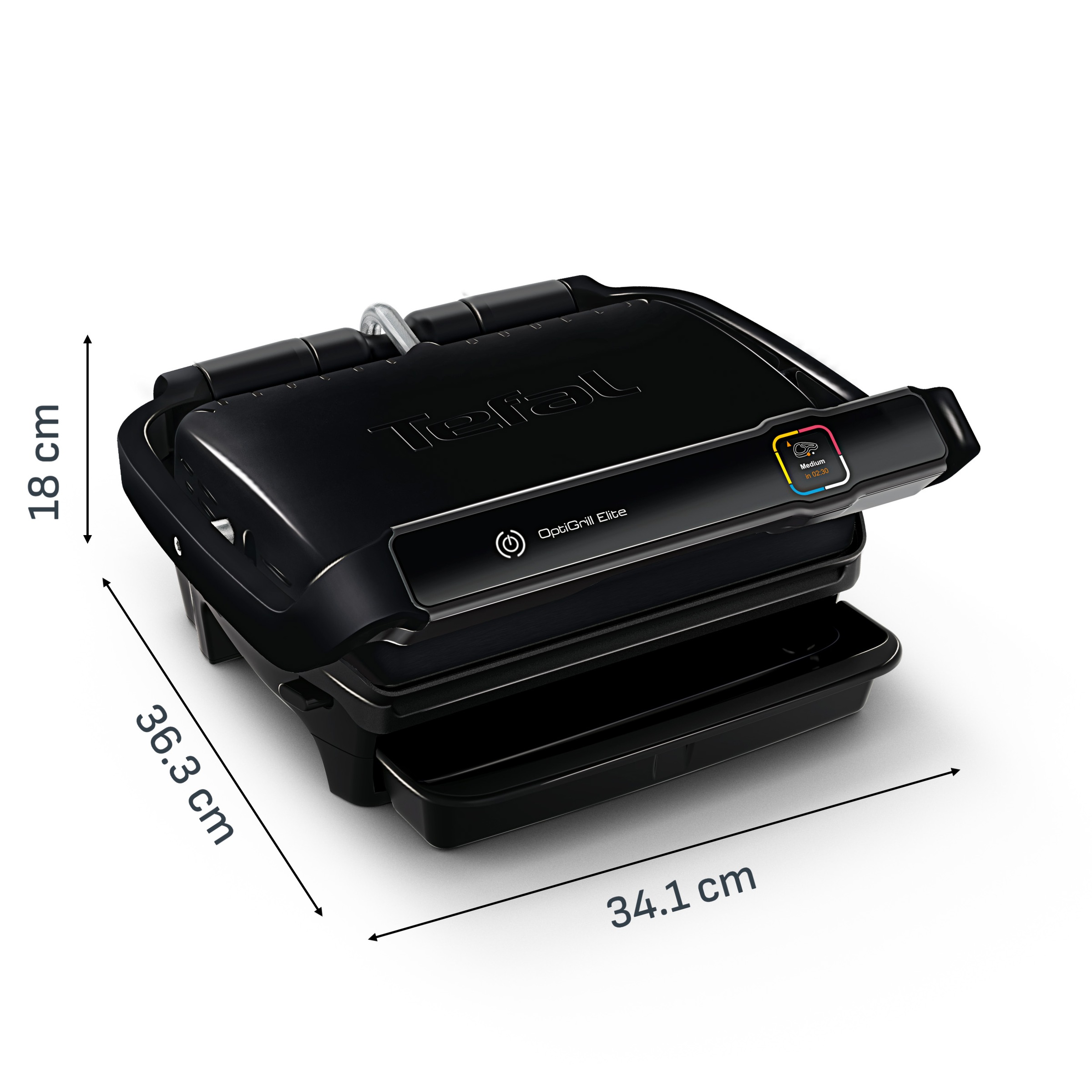 Tefal Kontaktgrill »GC7508 OptiGrill Elite« 2000 W Grillassistent, intuitive Bedienung, 12 voreingestellte Programme