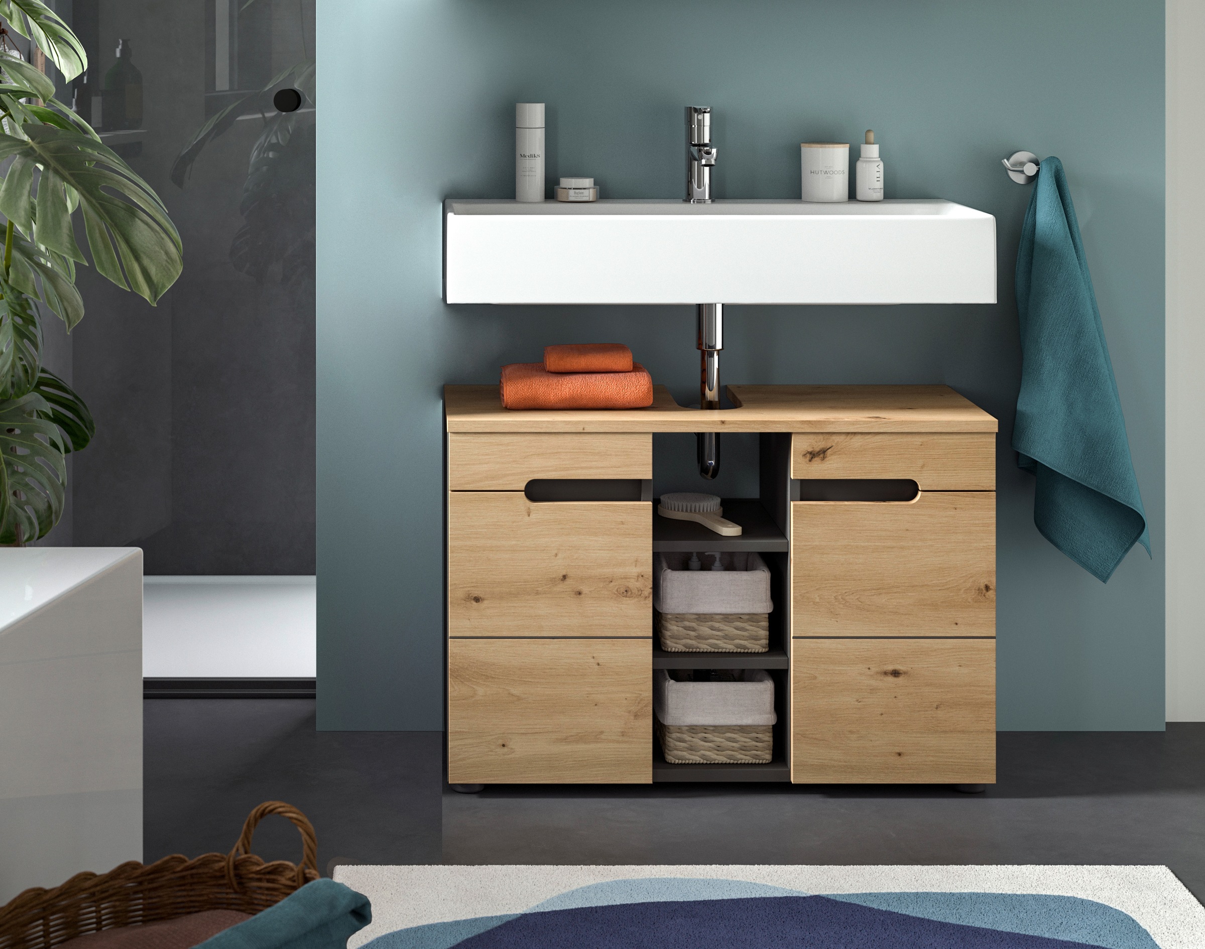 INOSIGN Waschbeckenunterschrank "REHAT, Breite 63 cm, 2 Türen, Einlegeboden günstig online kaufen